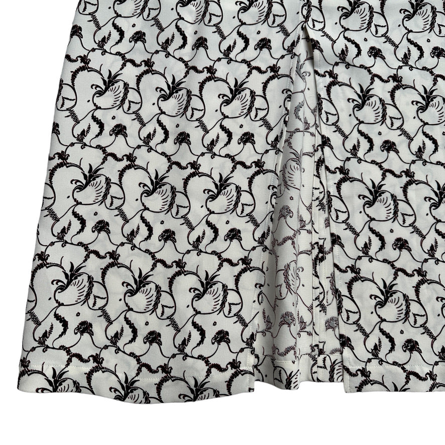 Floral Black & White Dress - S