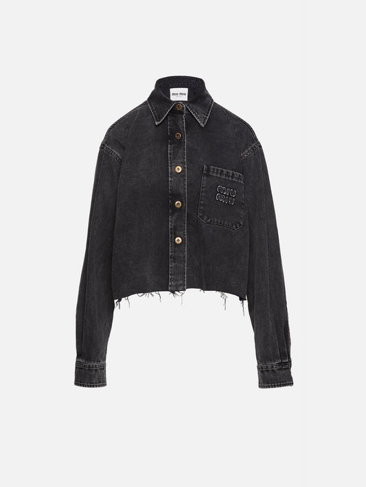 Back Denim Logo Shirt - L