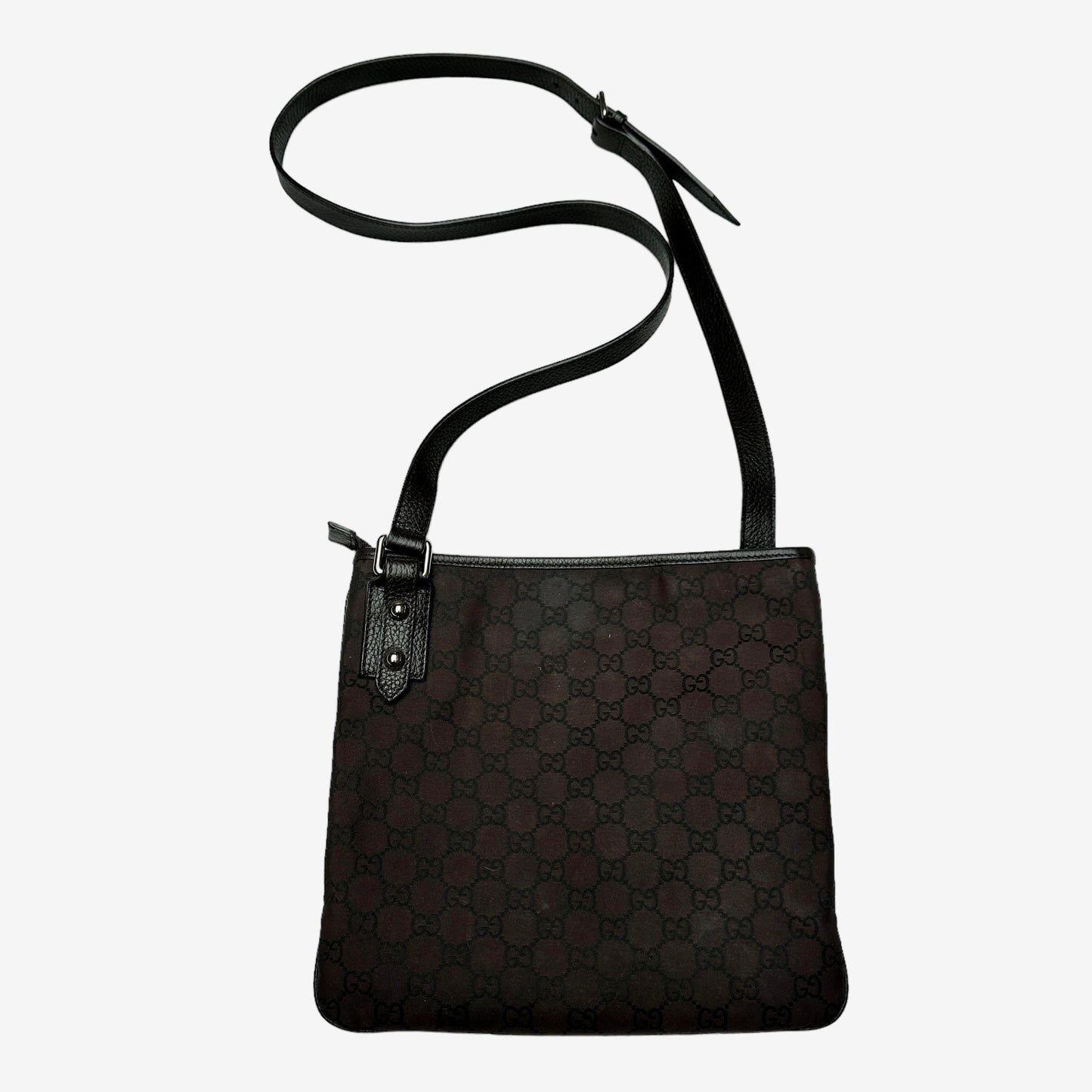 Brown Logo Crossbody Bag