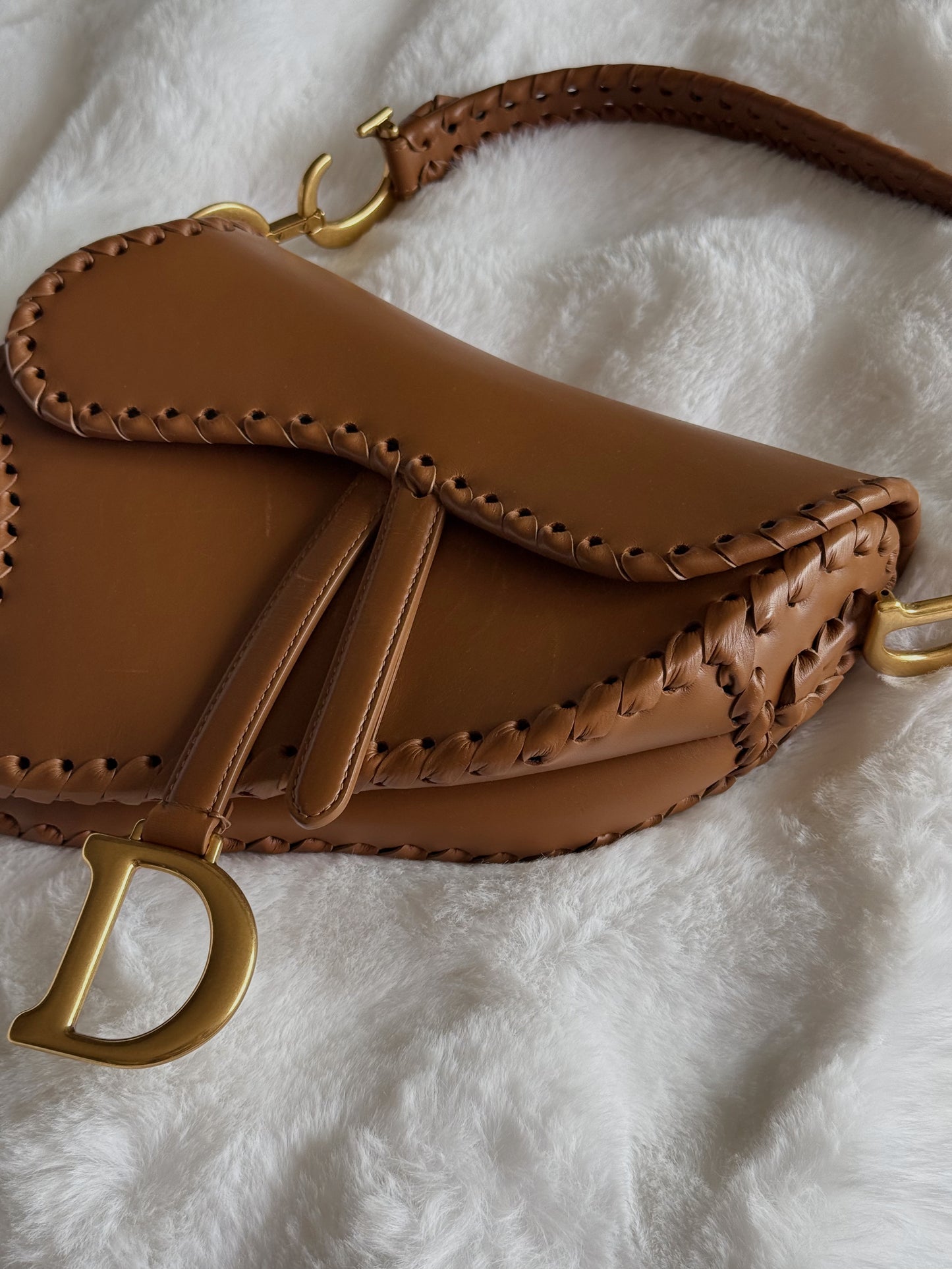 Brown Leather Saddle Bag