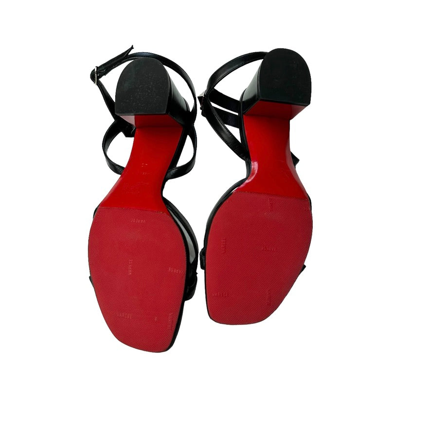 Studded Heeled Sandals - 10