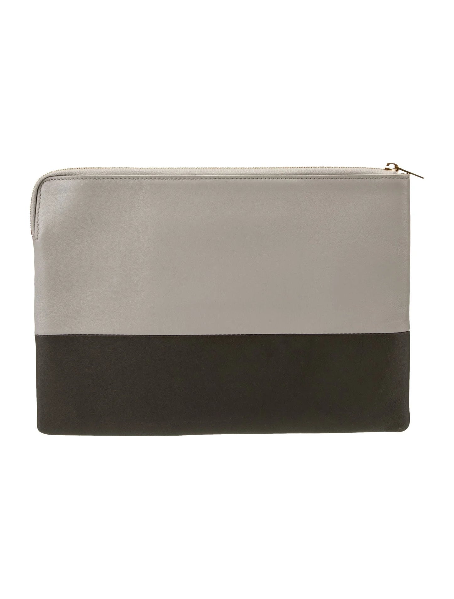 Celine Grey & Brown Clutch