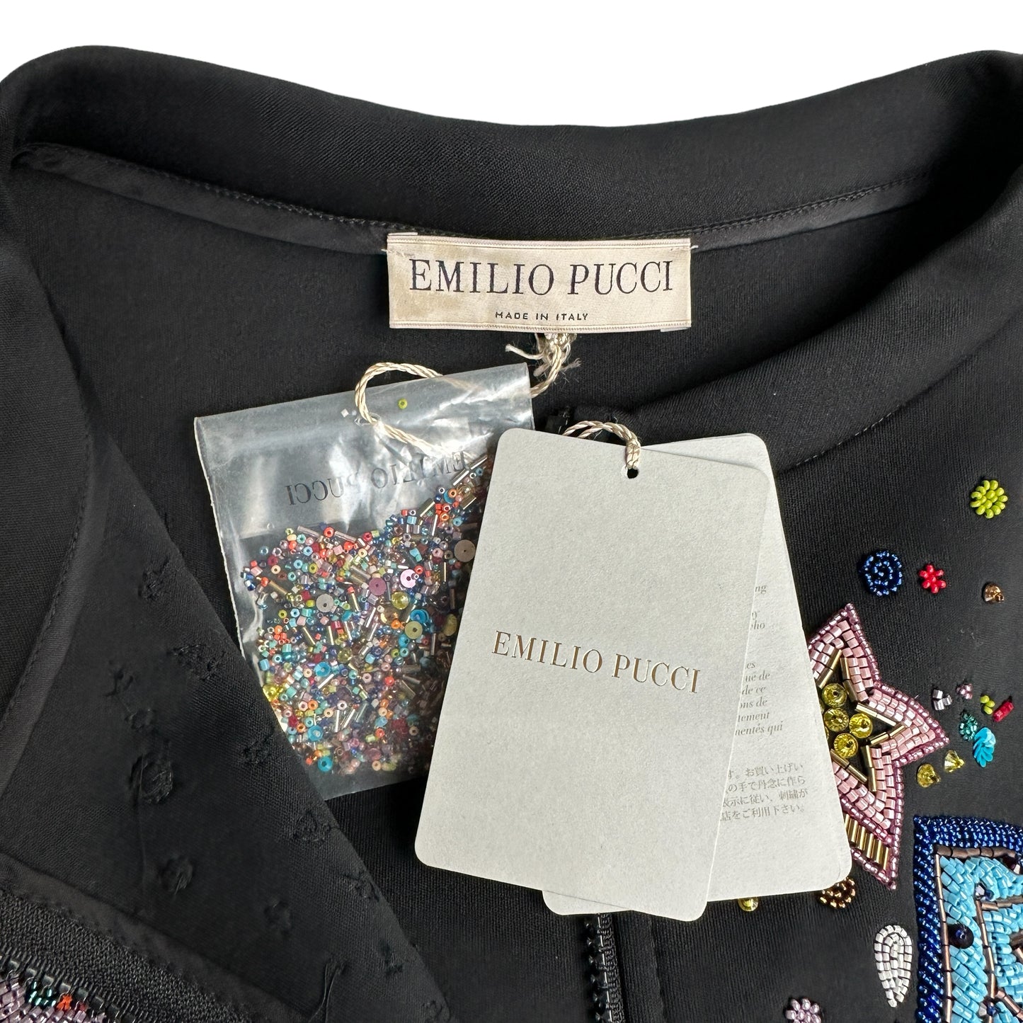 Oversized Beads Embellished Jacket - XS