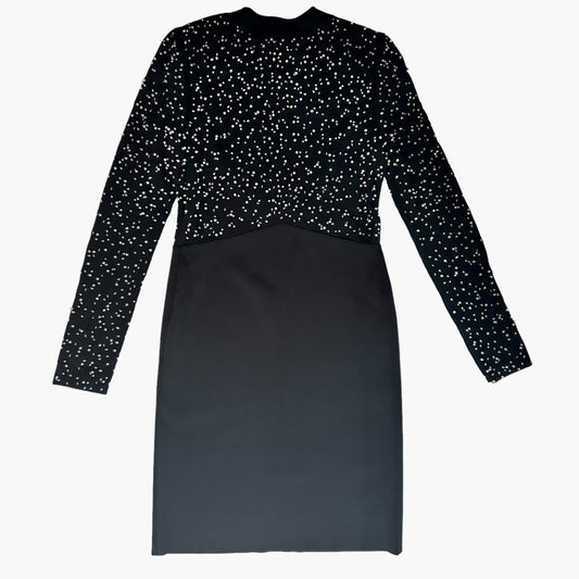 Faux-Pearl Black Dress - L