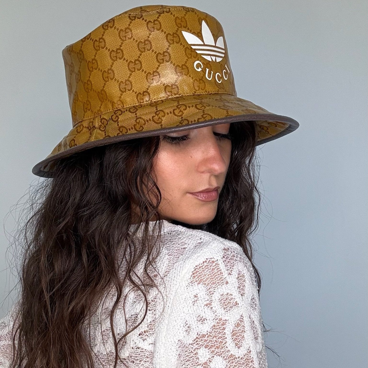 Gucci Hat super exclusive & Limited Edition Bucket Hat with Crystals NWT Gucci x Adidas Bucket Hat | Glamorizta main image 3