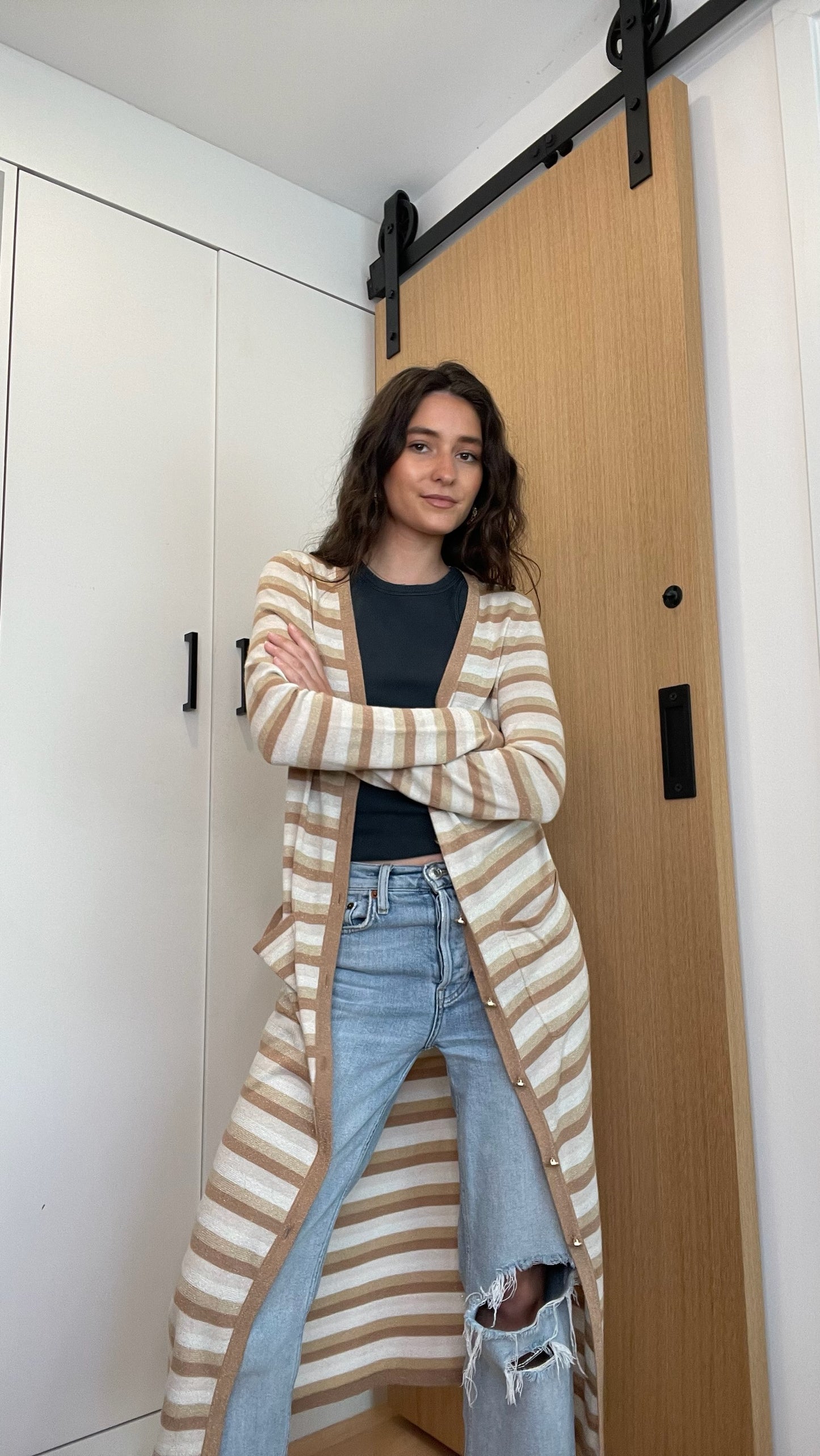 Cream & Gold Duster - M