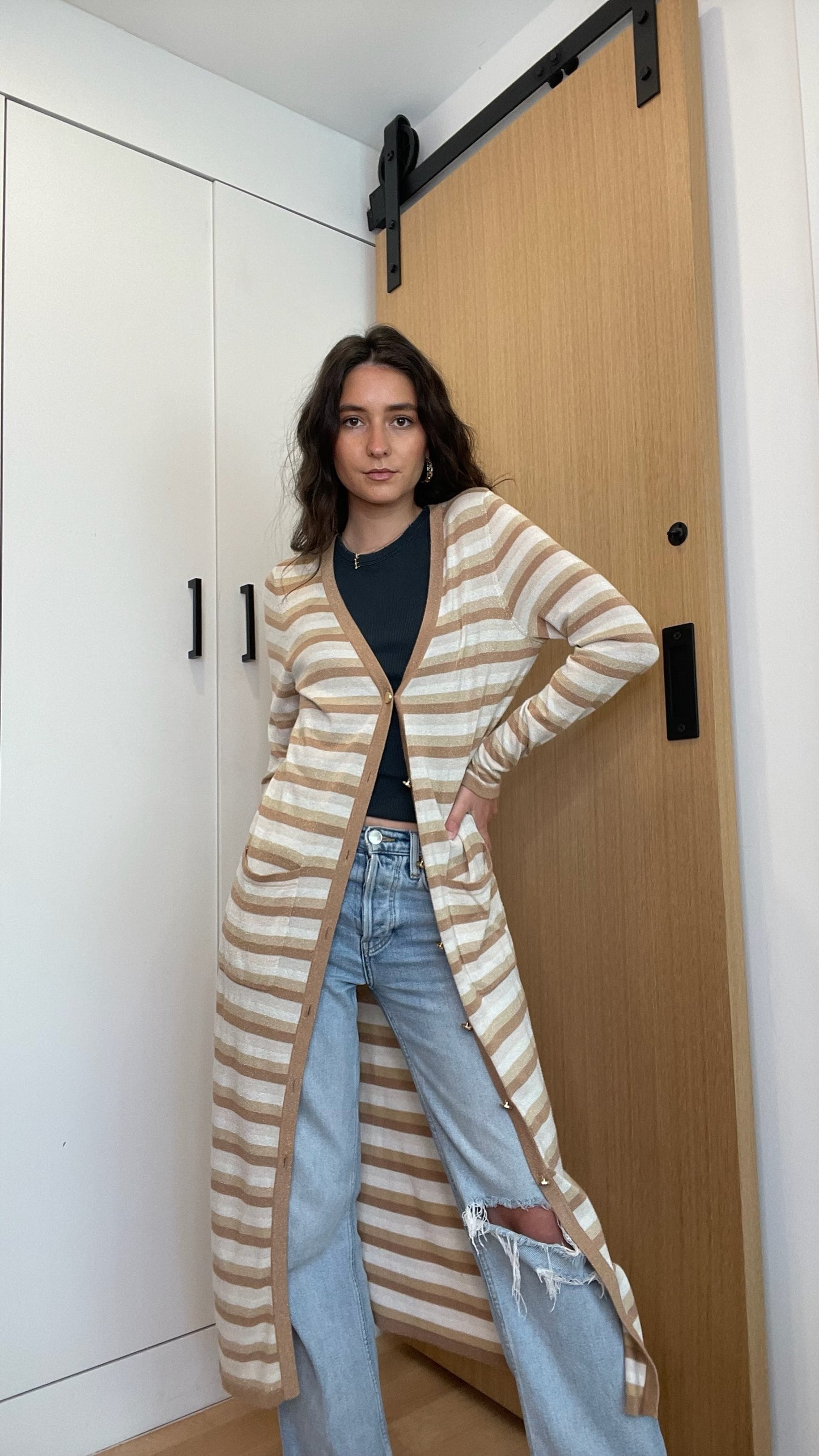 Cream & Gold Duster - M