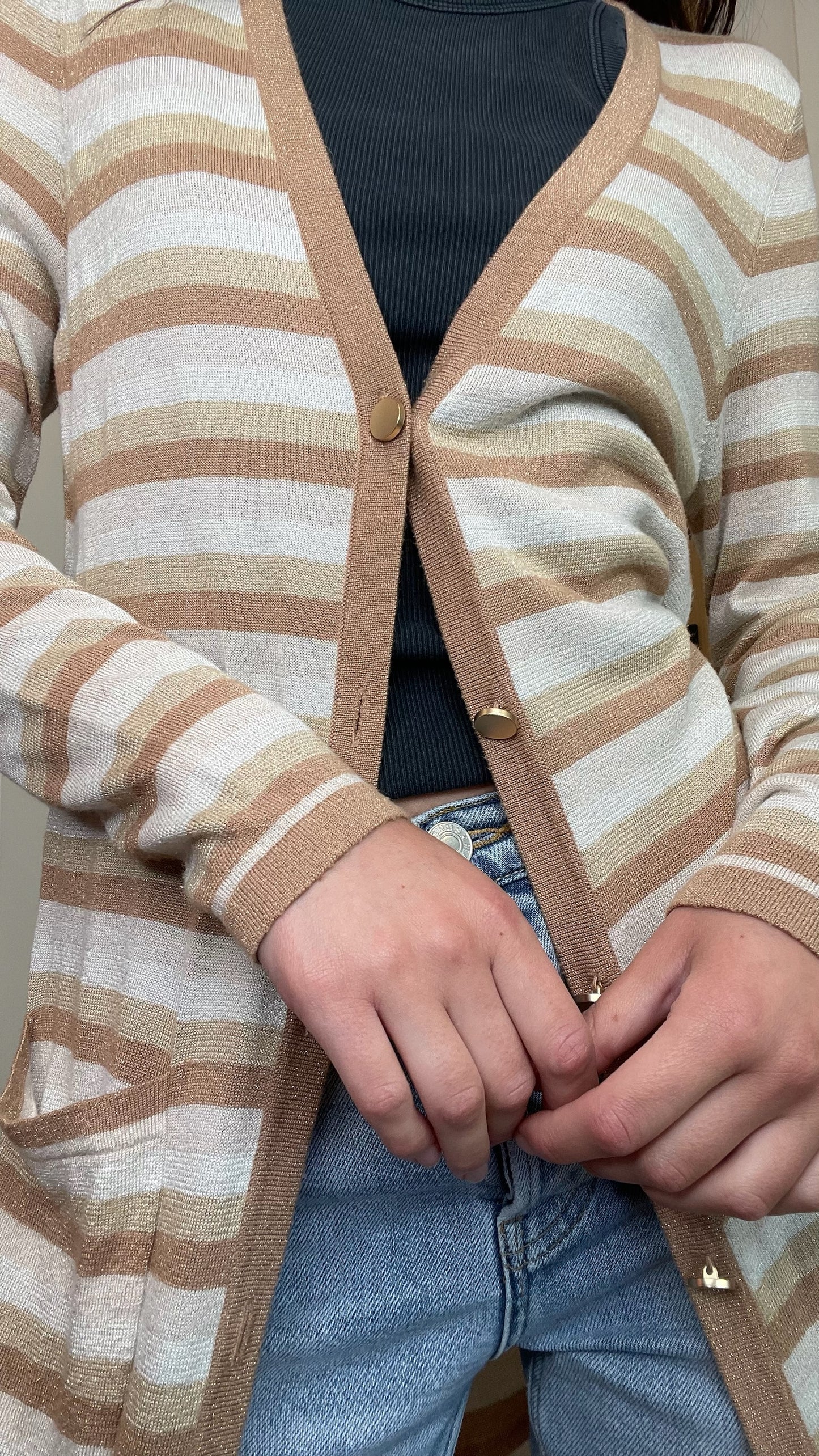 Cream & Gold Duster - M