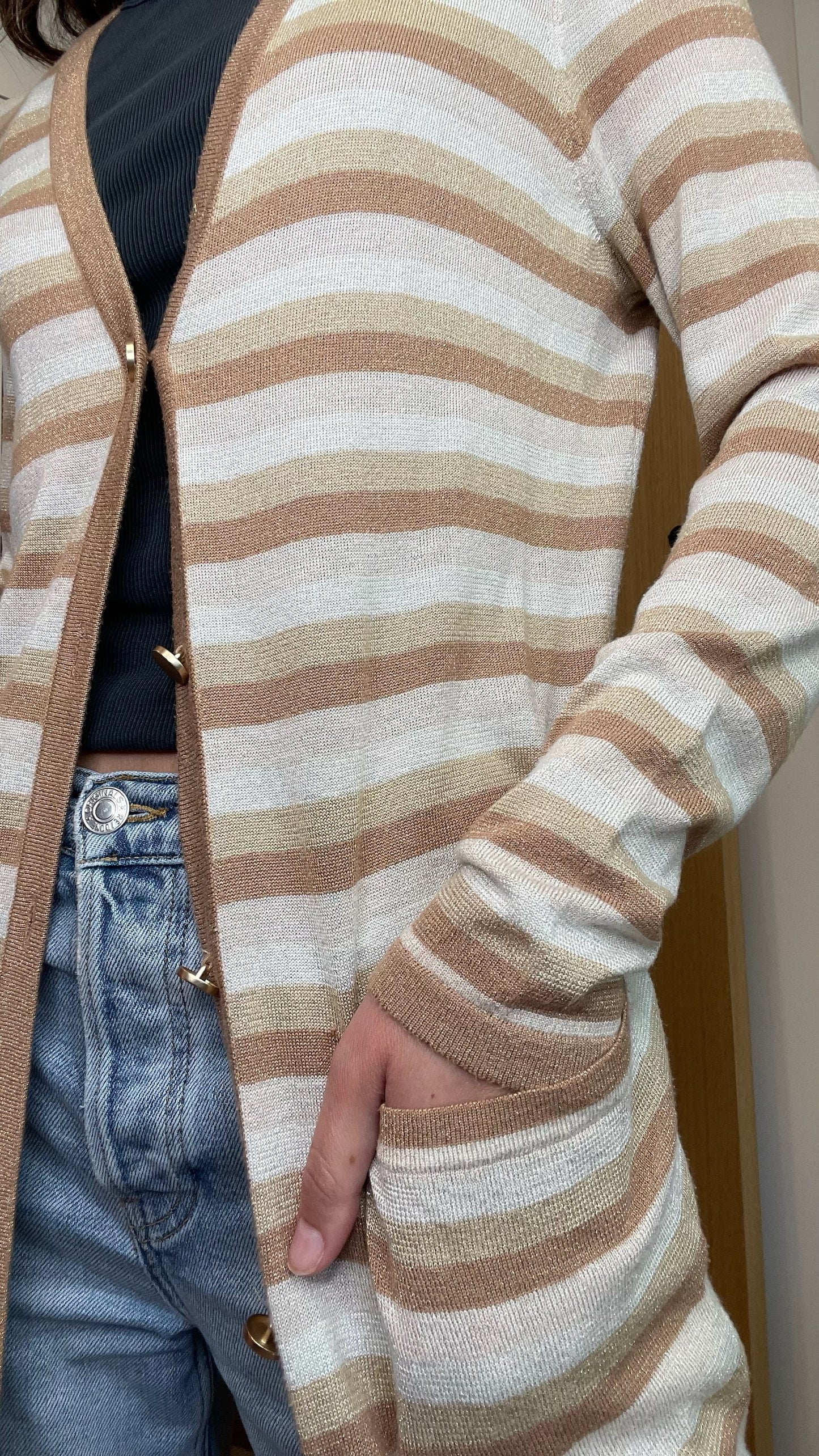 Cream & Gold Duster - M