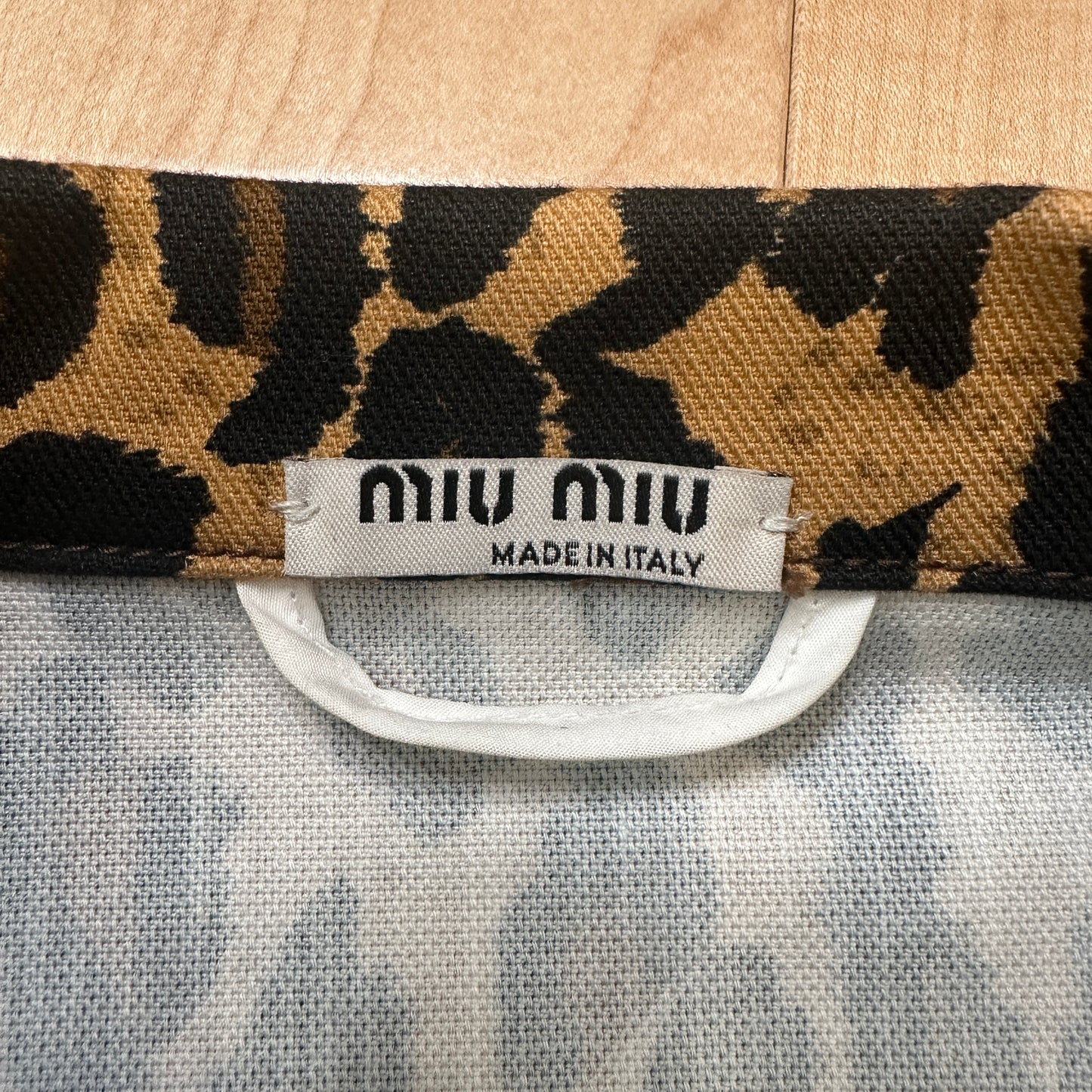 Leopard Denim Jacket - M