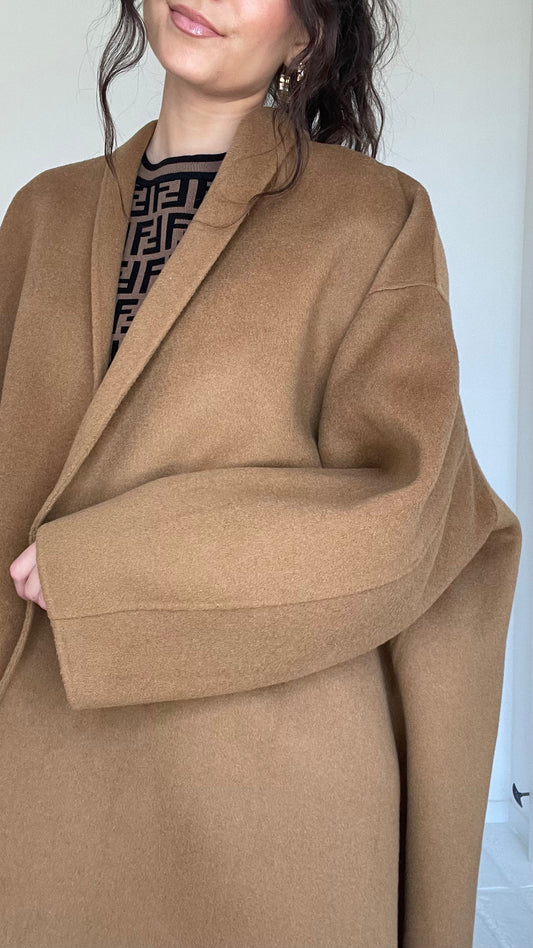 Camel Wrap Coat - OS