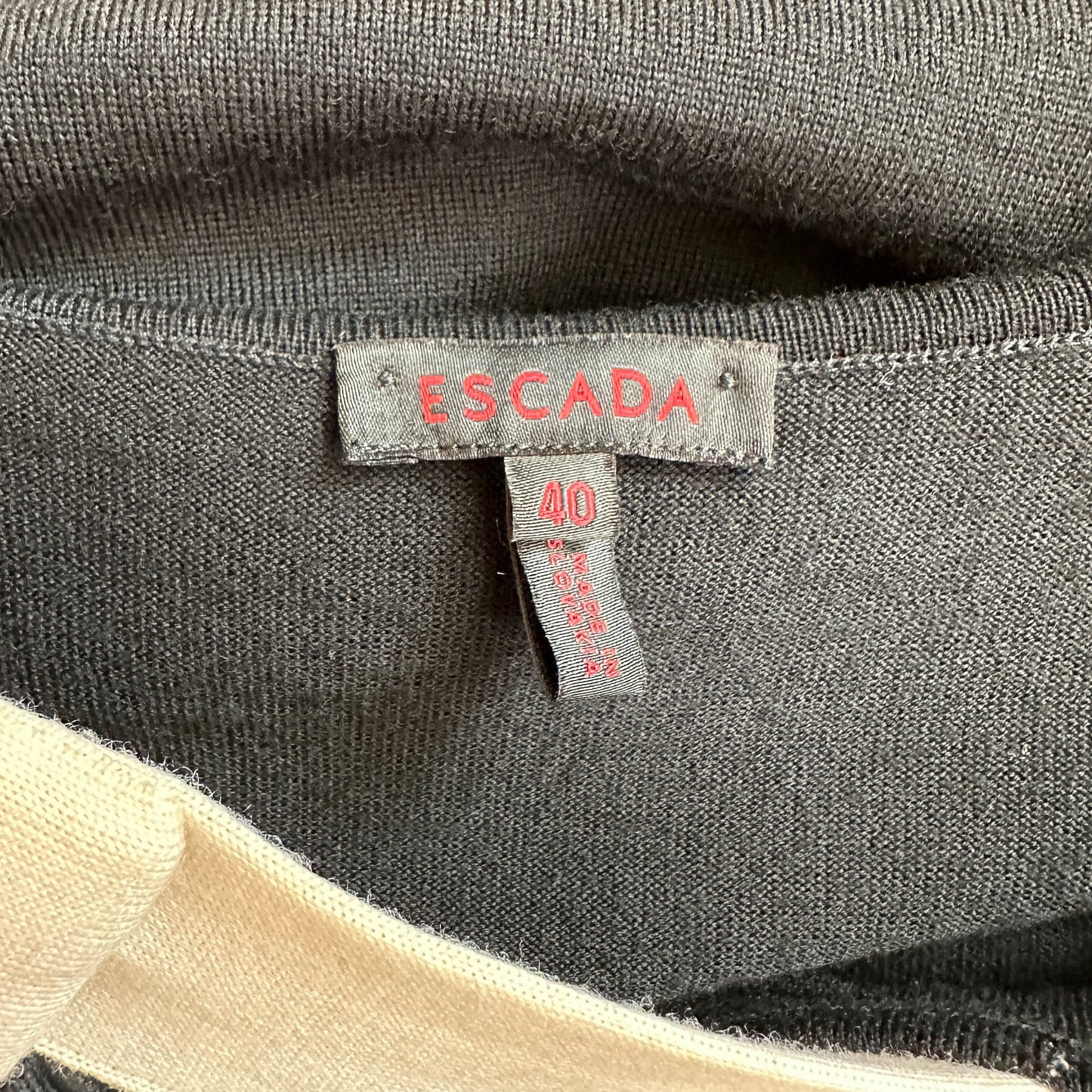 Black & Cream Top - L