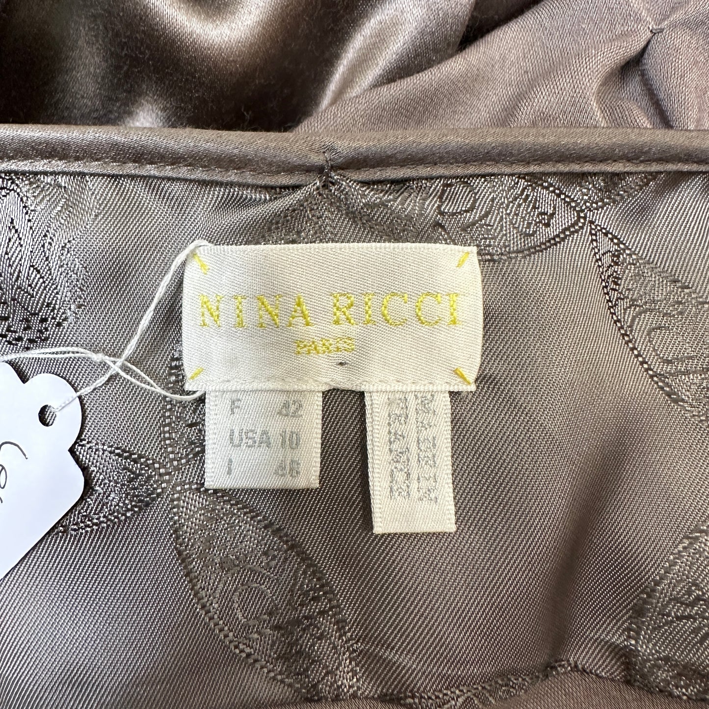 Taupe Silk Dress - L