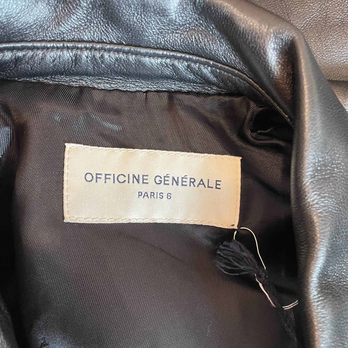 Leather Bomber Jacket - S