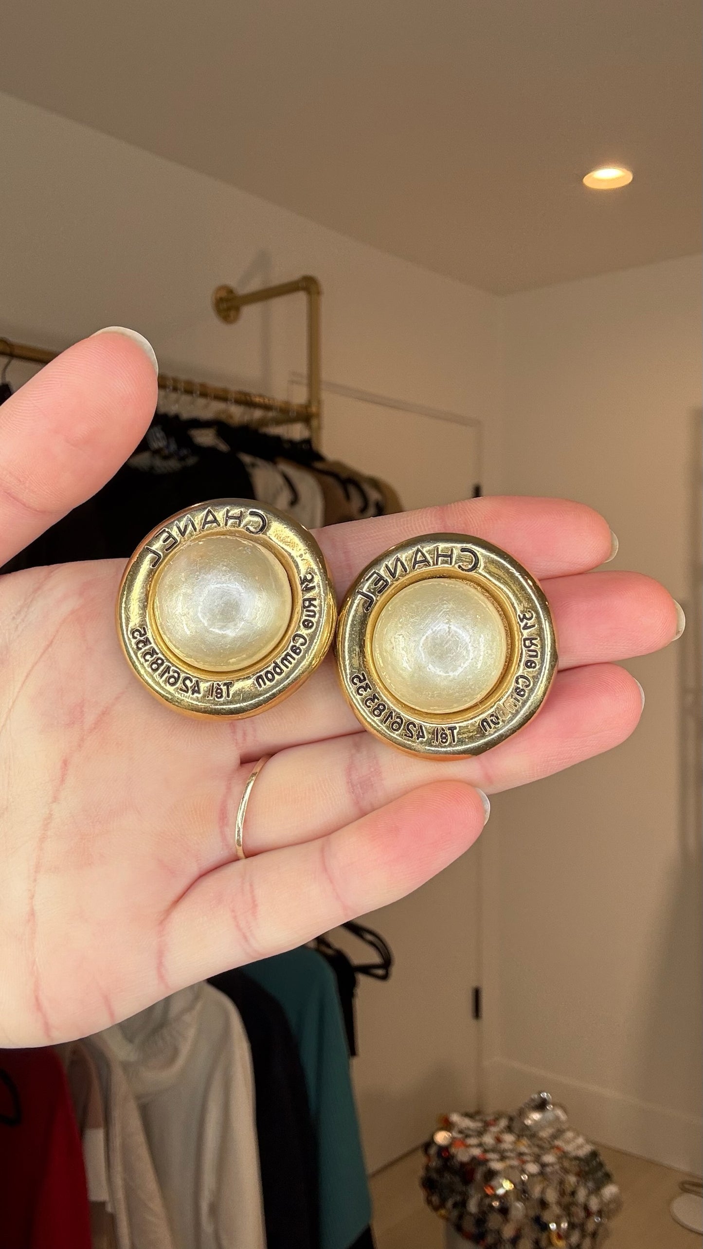 Faux-Pearl Earrings