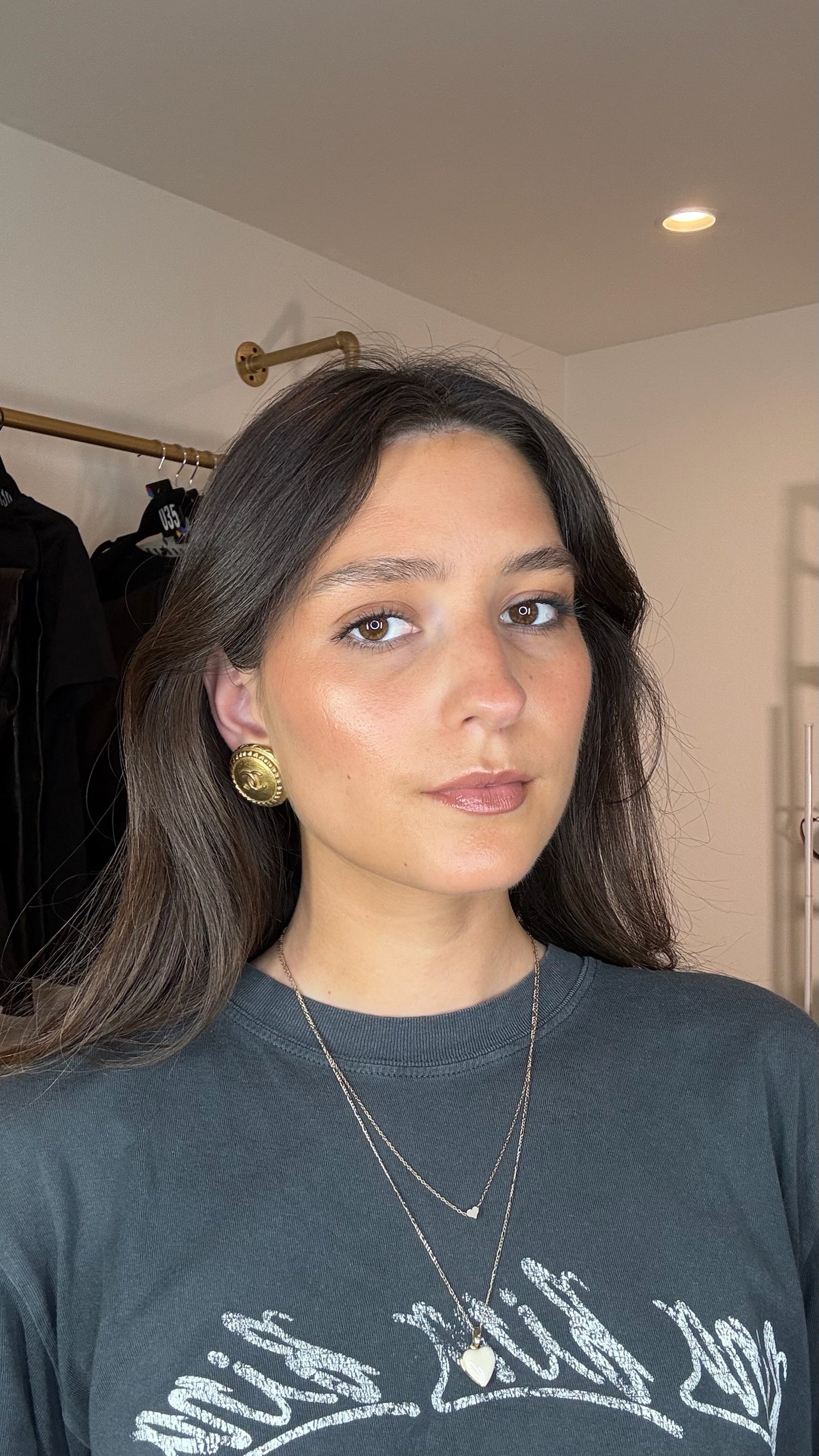 Large CC Logo Earrings