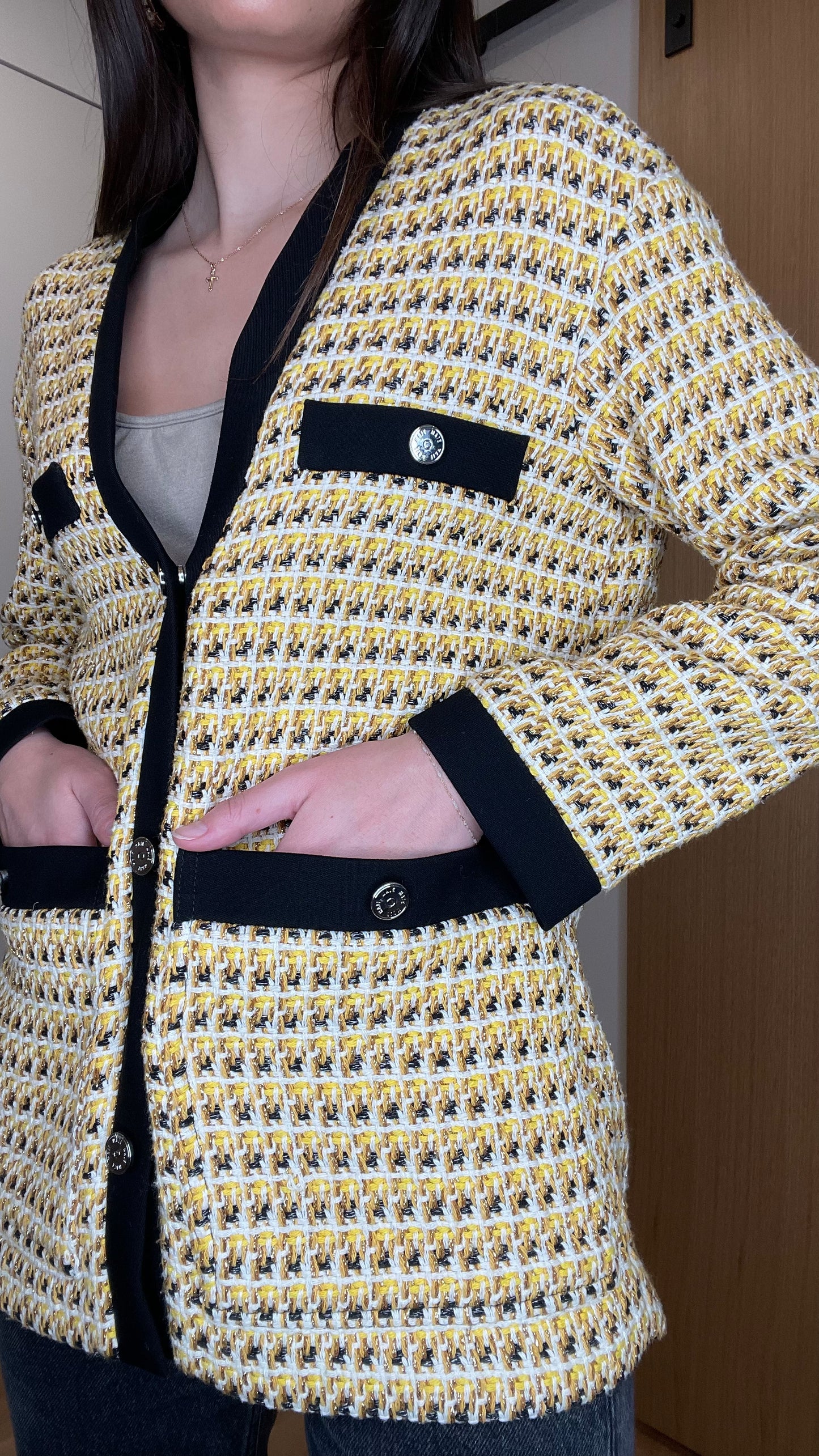 Yellow Tweed Jacket - S