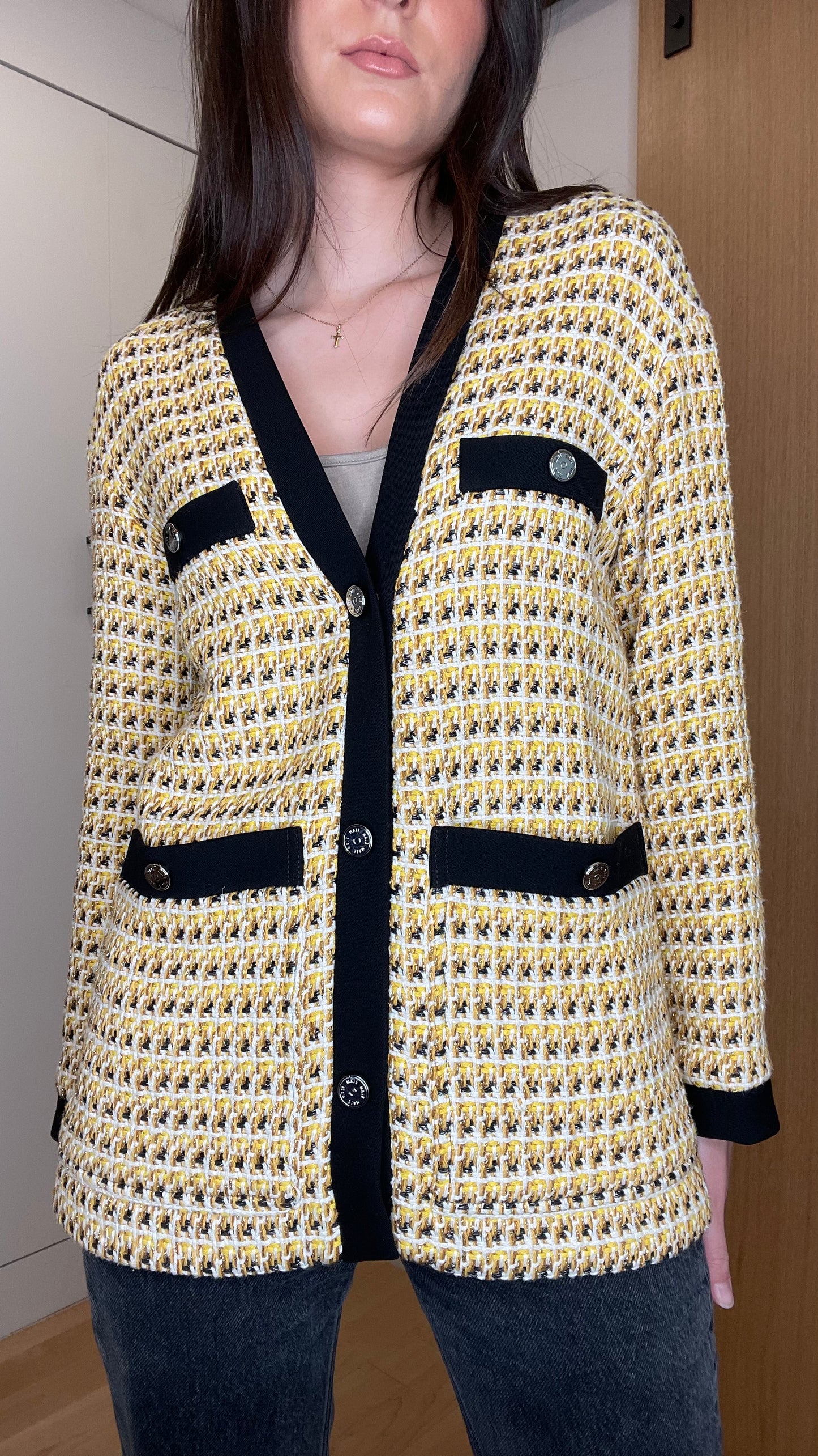 Yellow Tweed Jacket - S