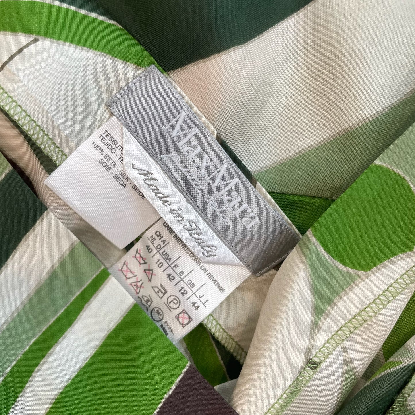 Green Silk Dress - 10