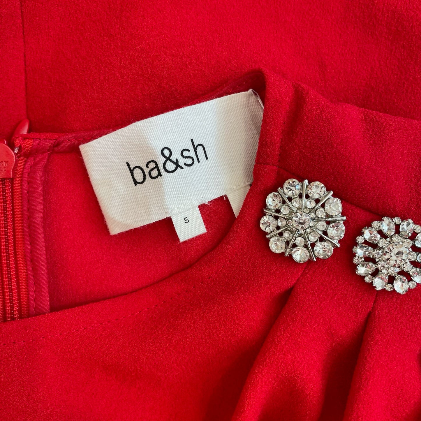 Red Dress w/Crystals - S