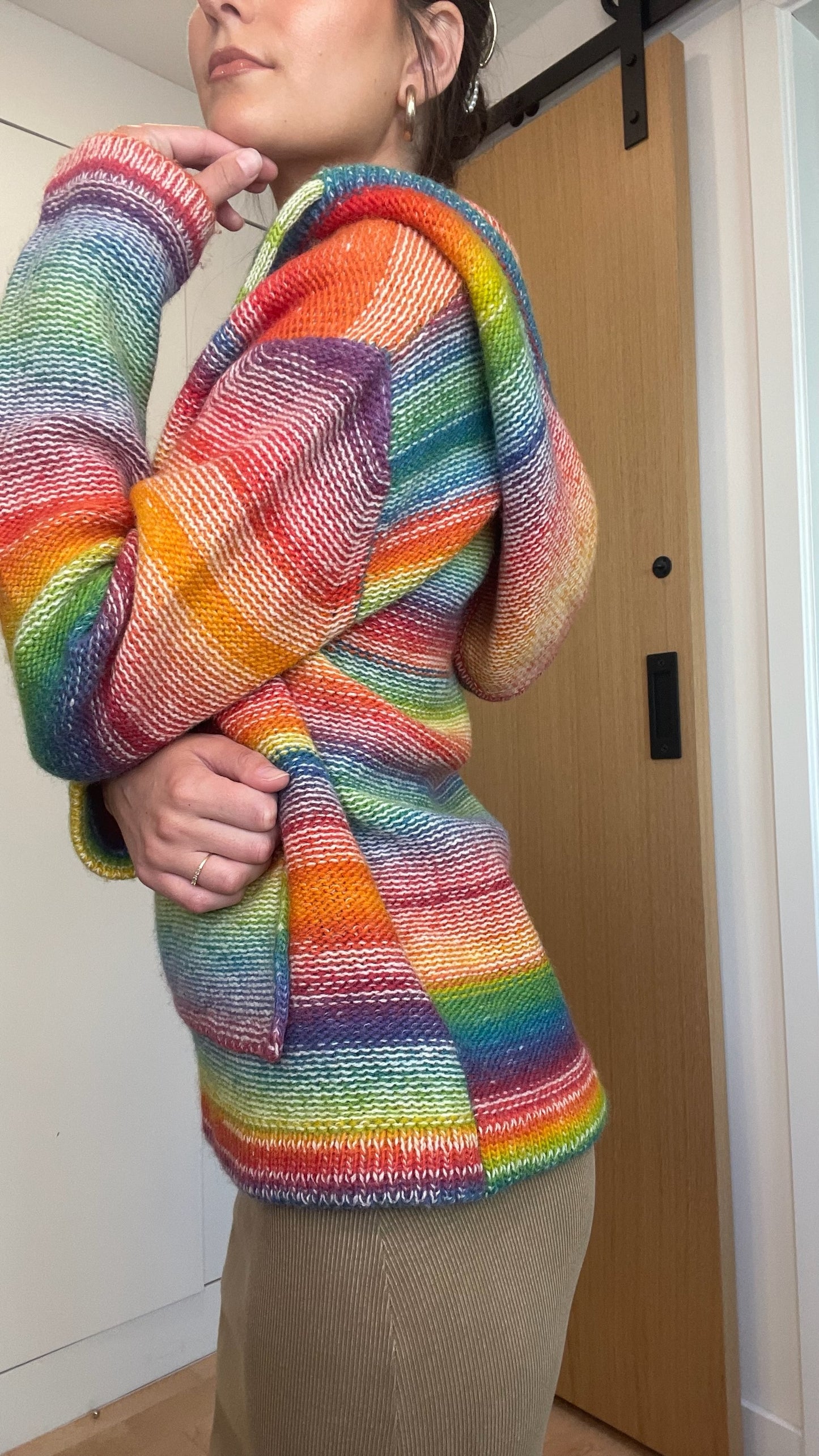 Rainbow Hooded Sweater - XS