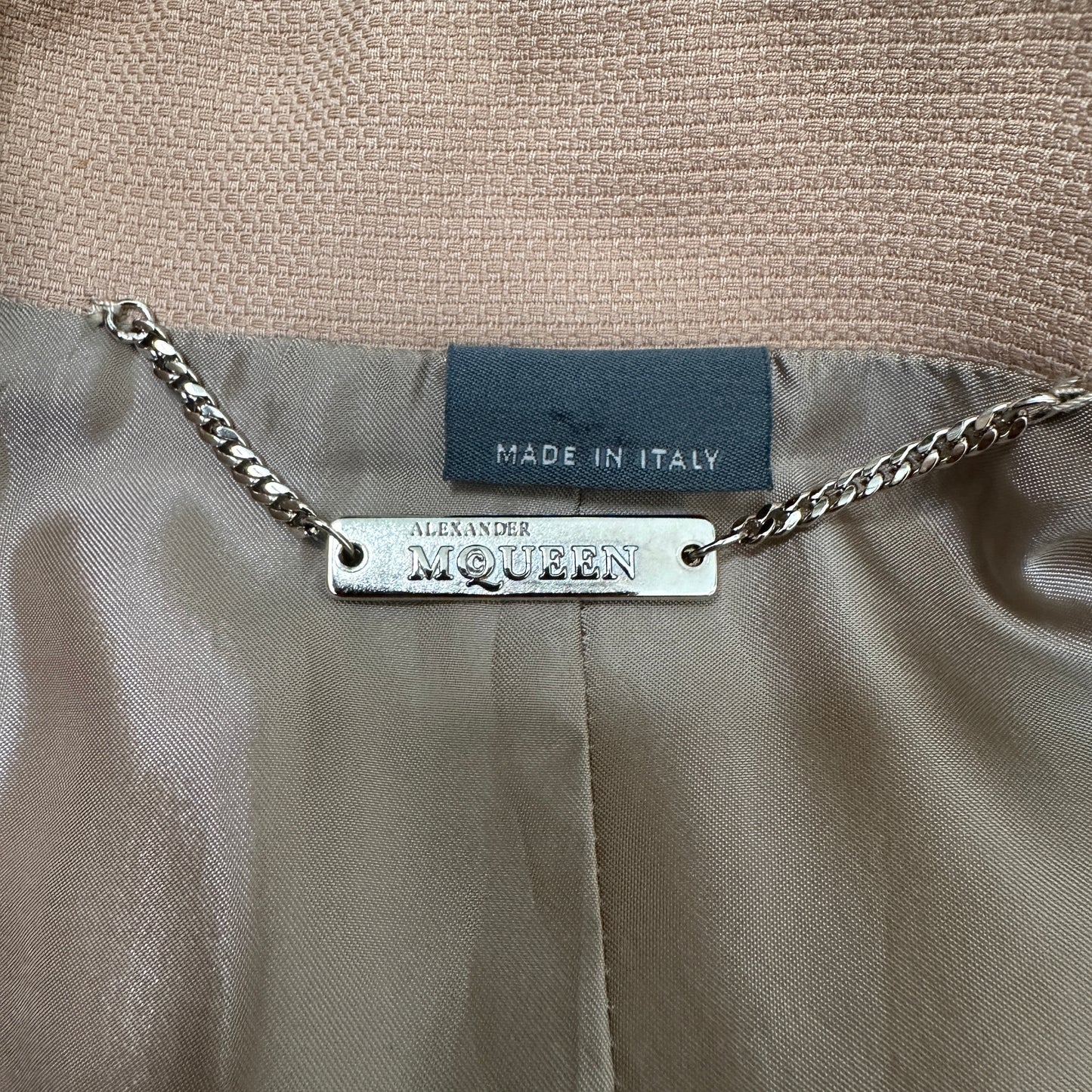 Caramel Cotton & Leather Jacket - S