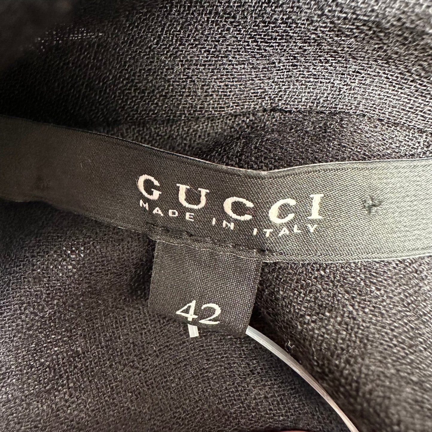 Gold Button Black Shirt - L