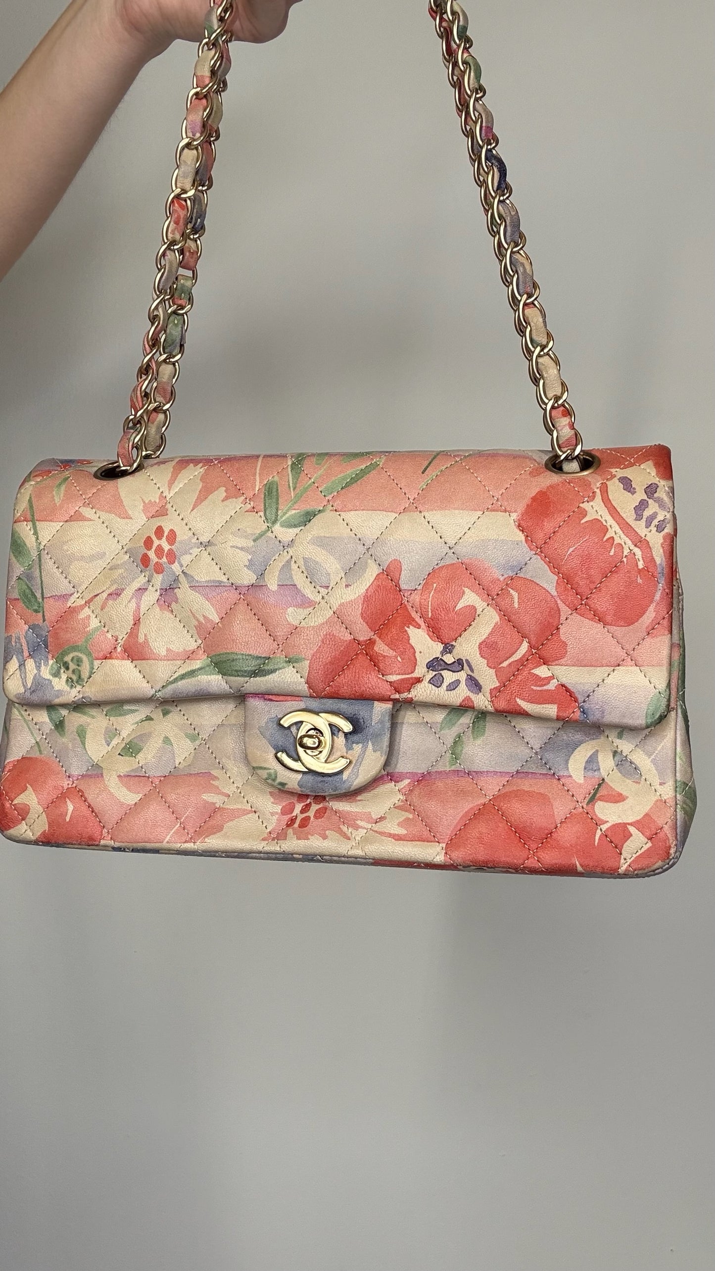 Chanel Floral Double Flap