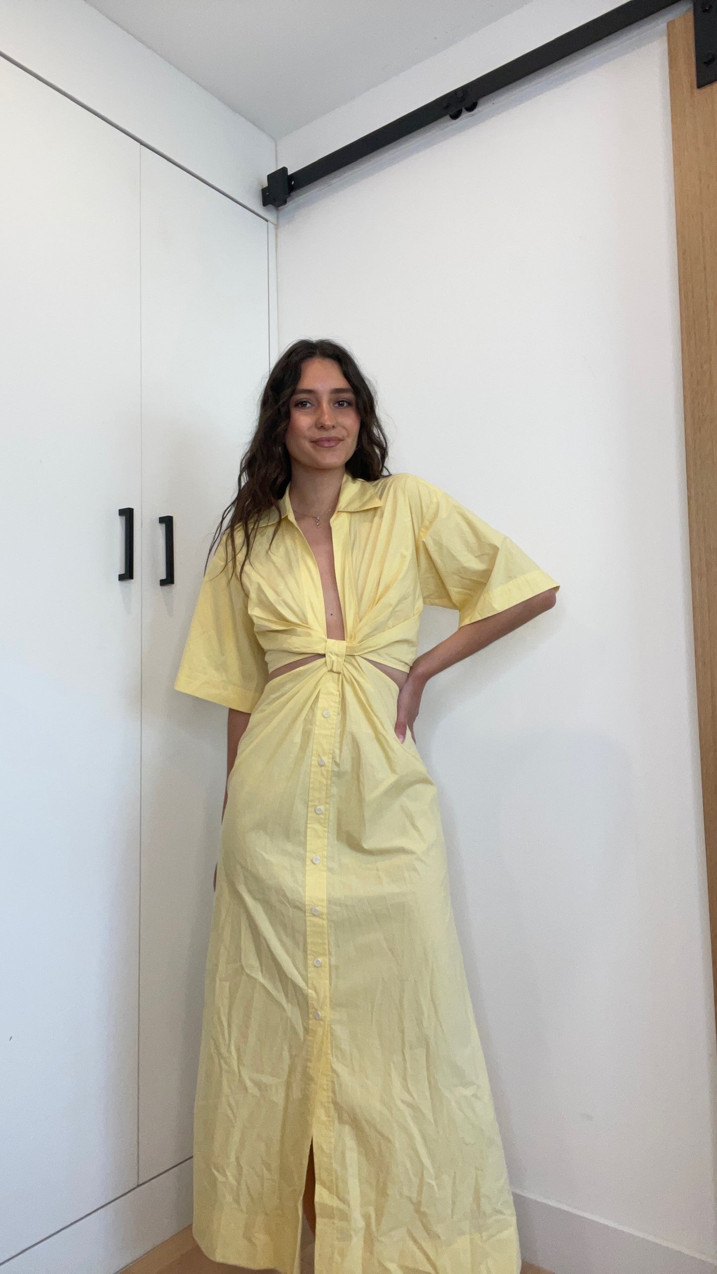 Yellow Cutout Long Dress NWT - XL