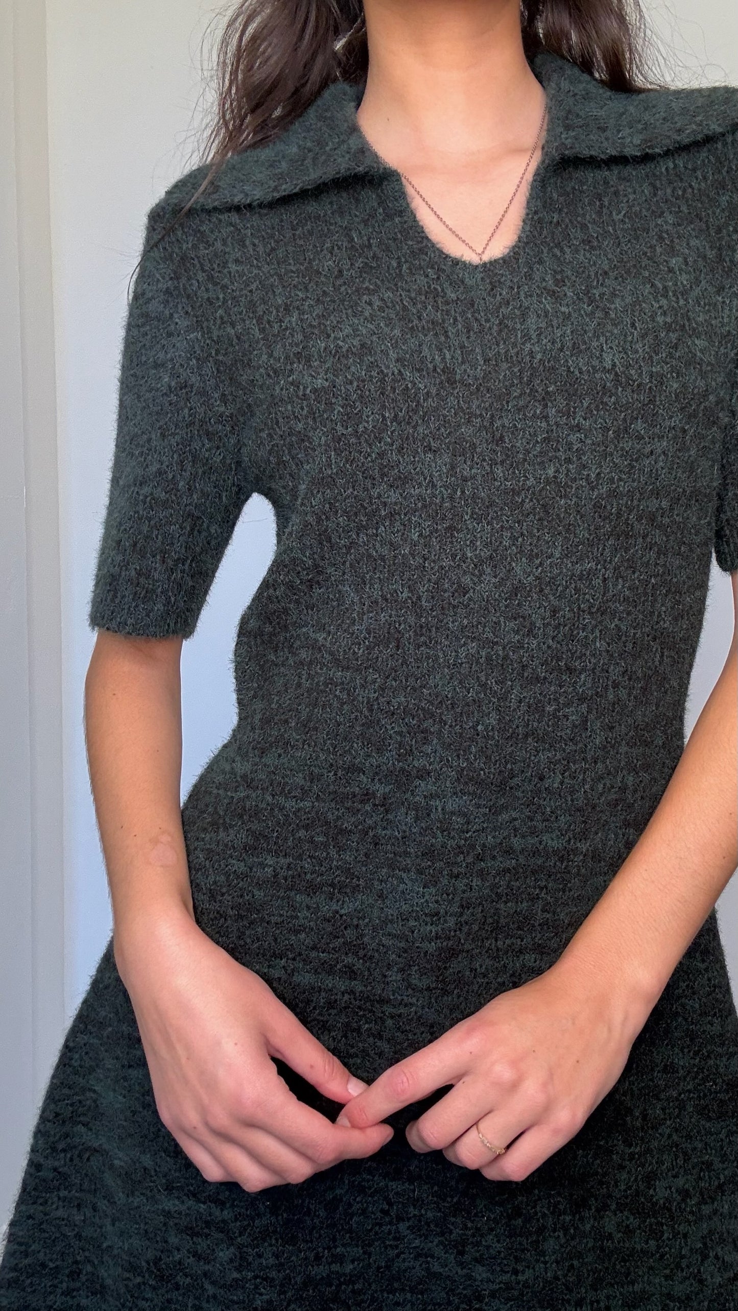 Green Sweater Dress NWT - M/L