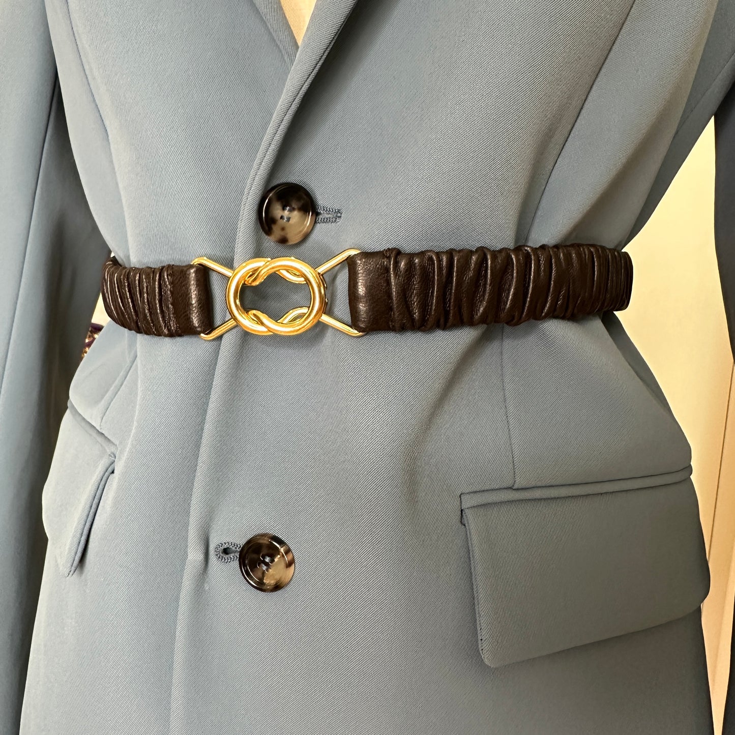 Blue Blazer w/Leather Belt - S