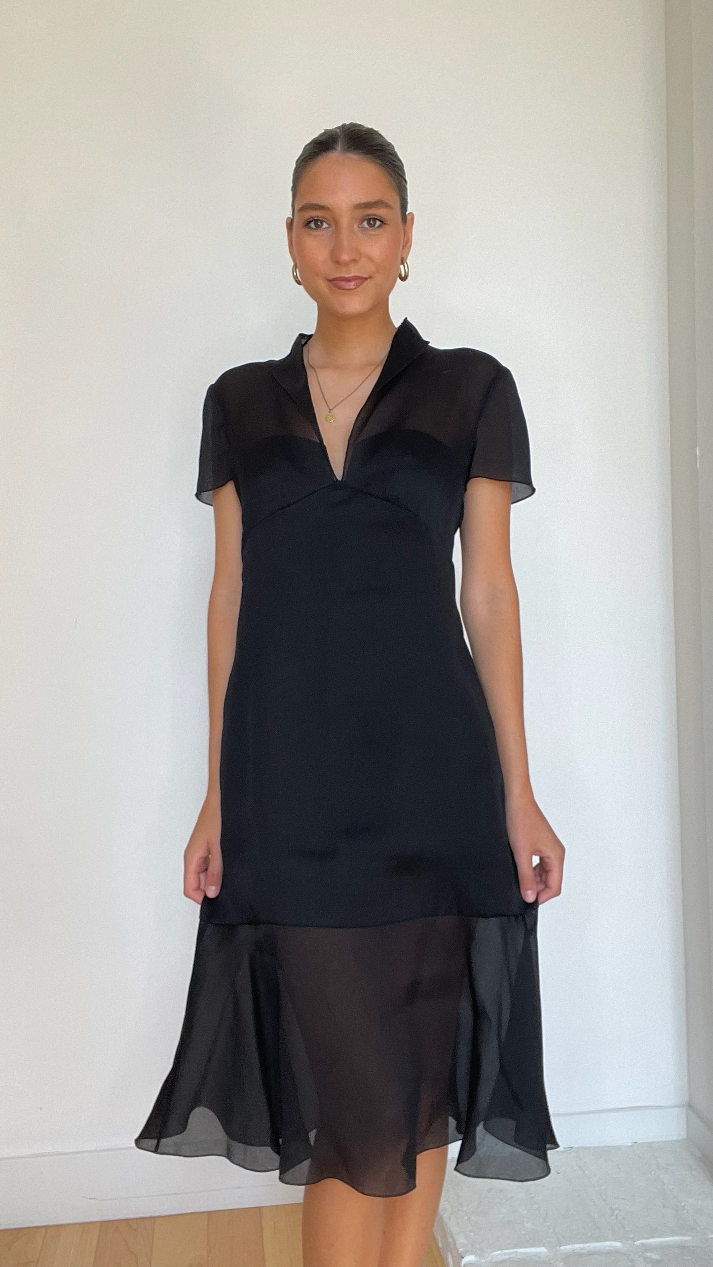 Vintage Runway Black Dress - XS