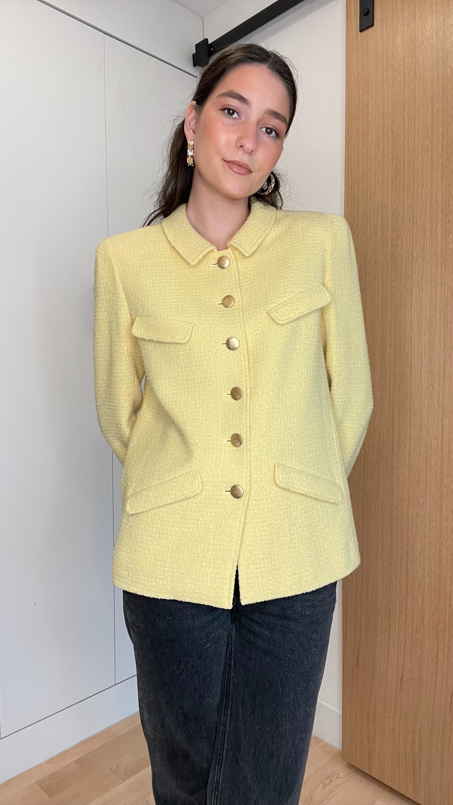 Vintage Yellow Blazer - S