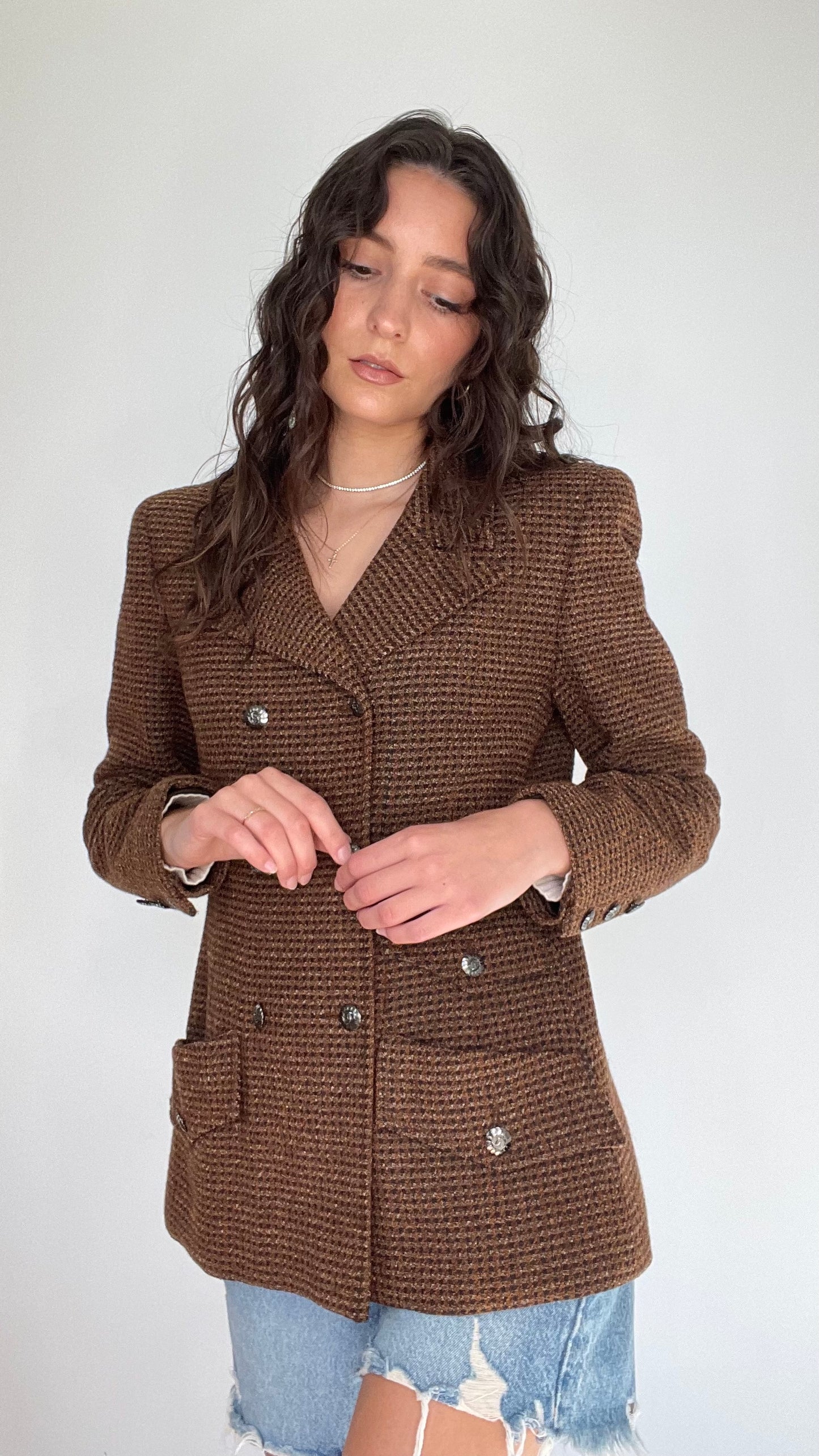 Kaki Brown Vintage Blazer - M