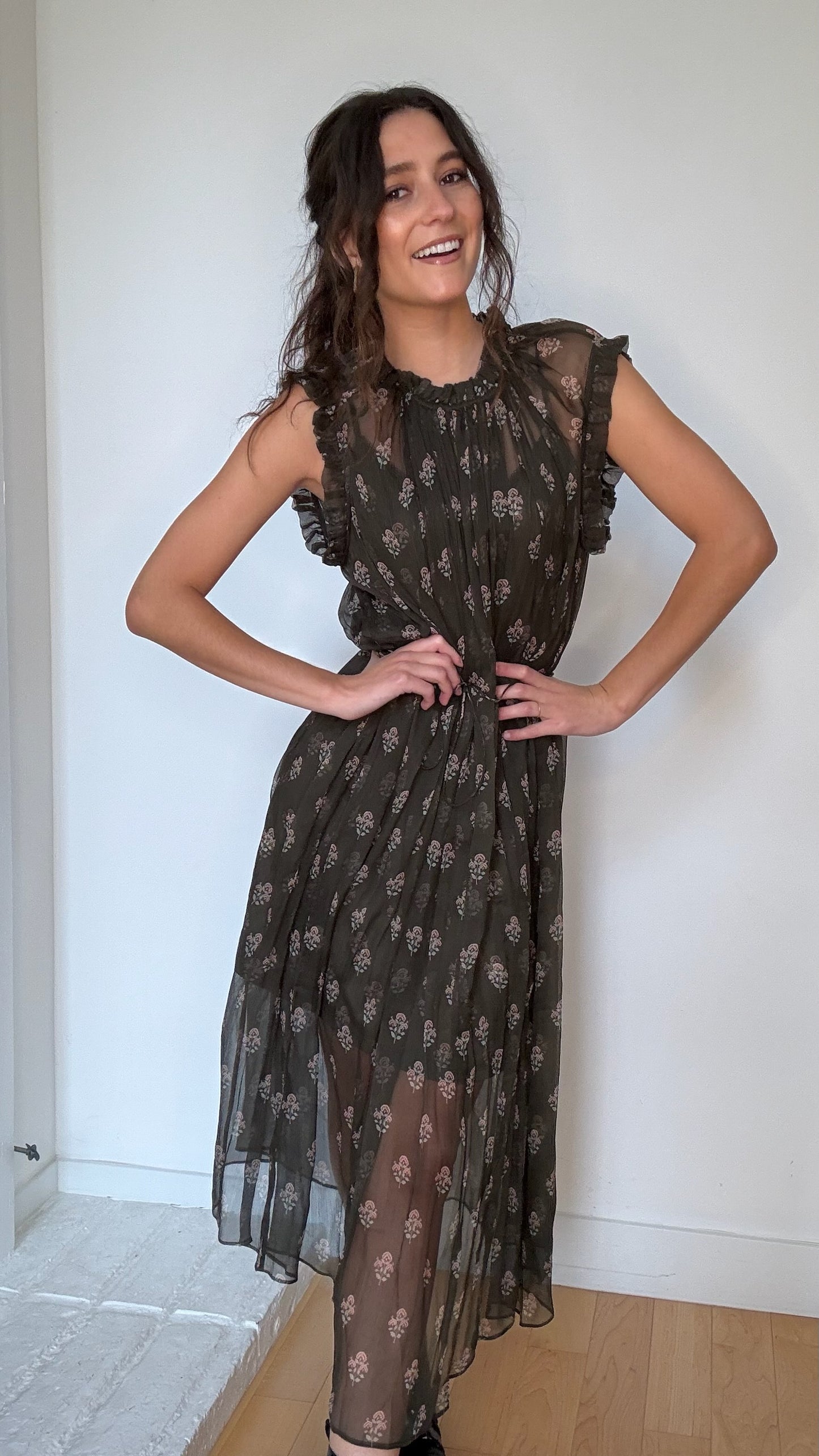 Green Paisley Dress - 1