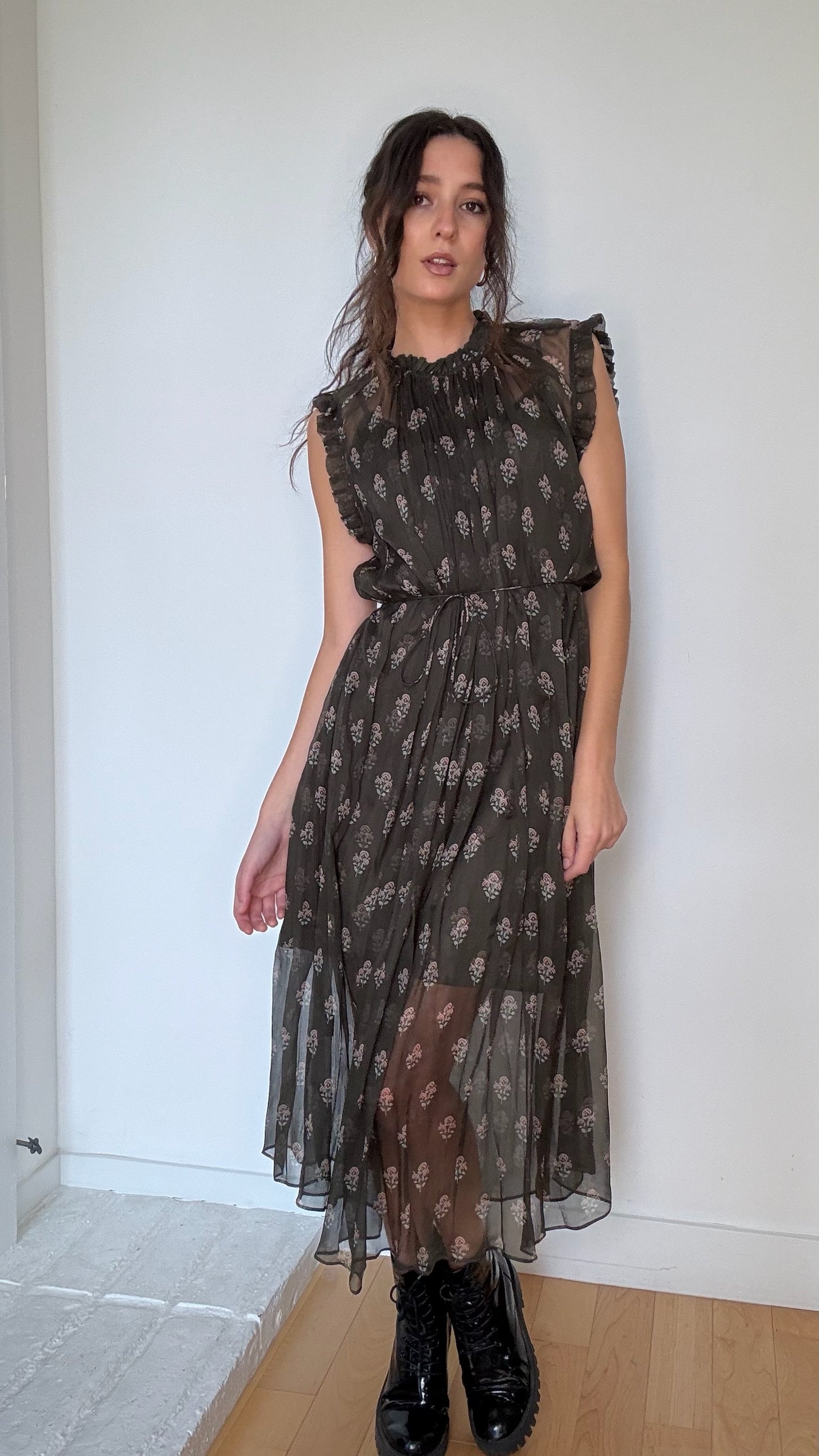 Green Paisley Dress - 1