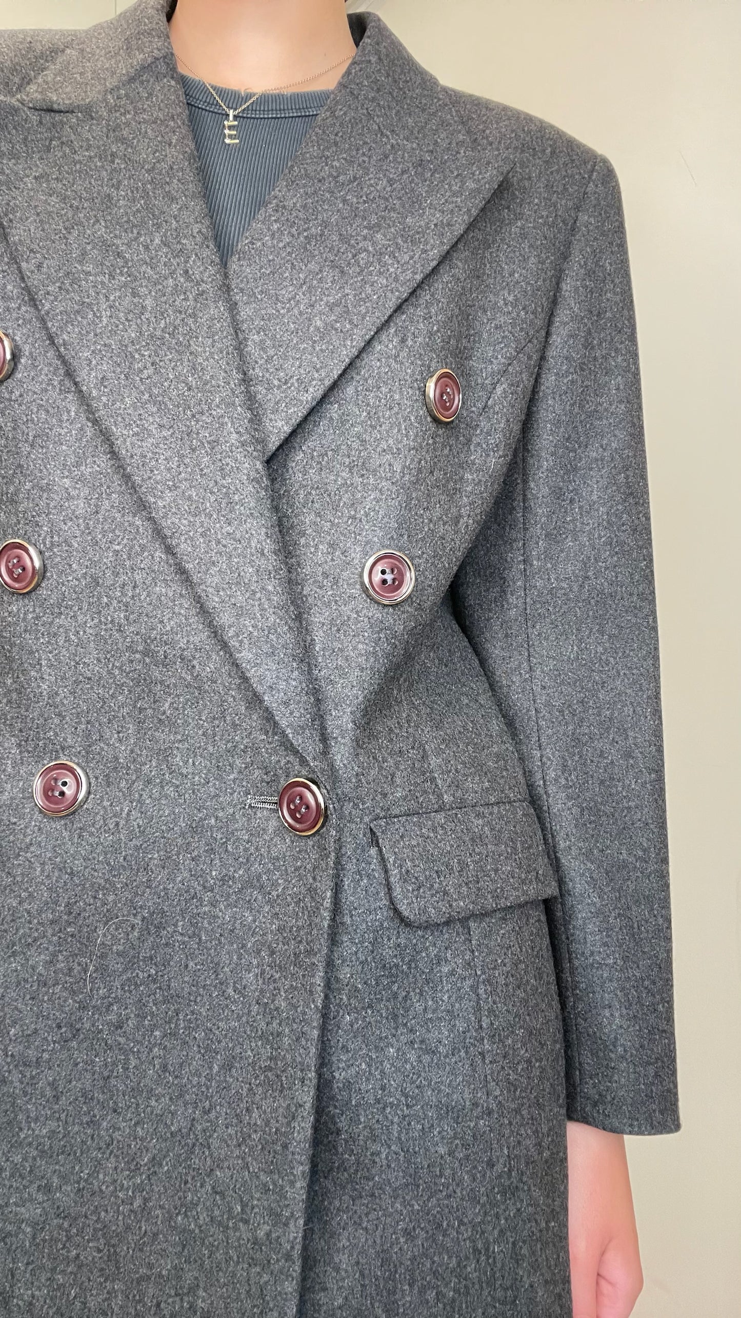 Grey Vintage Blazer - M