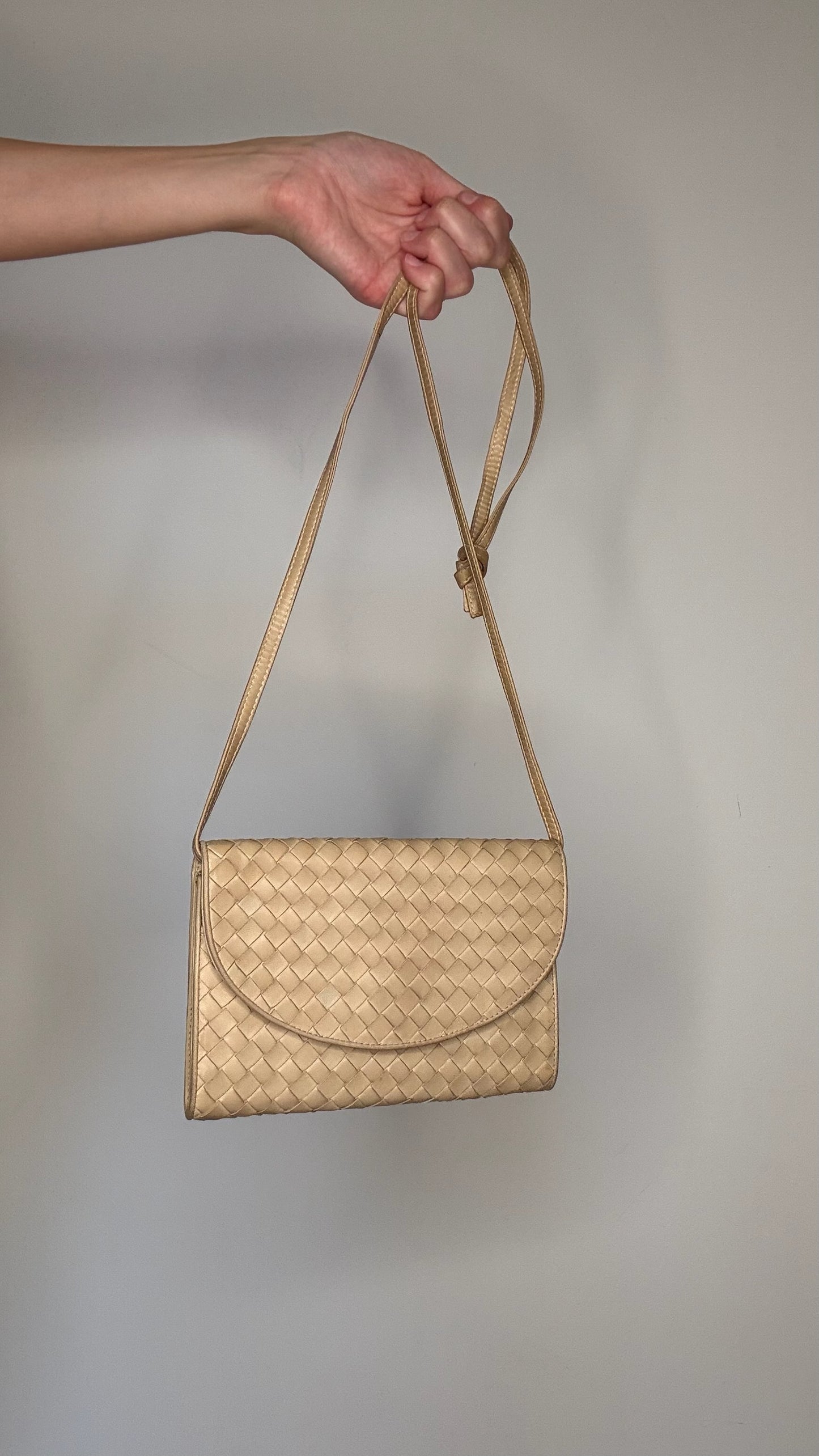 Beige Intrecciato Bag