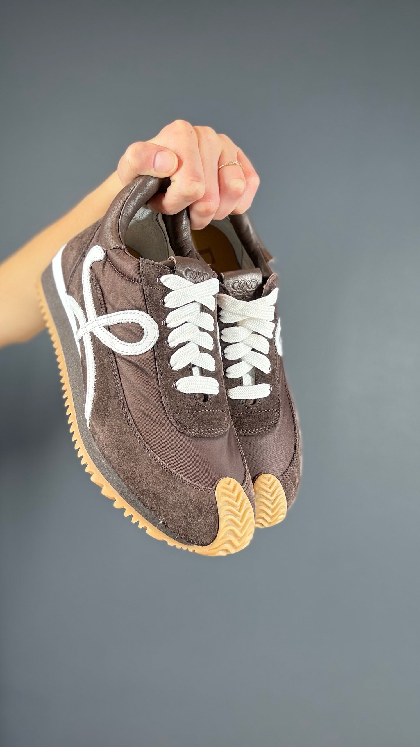 Loewe Brown Suede Sneakers - 6