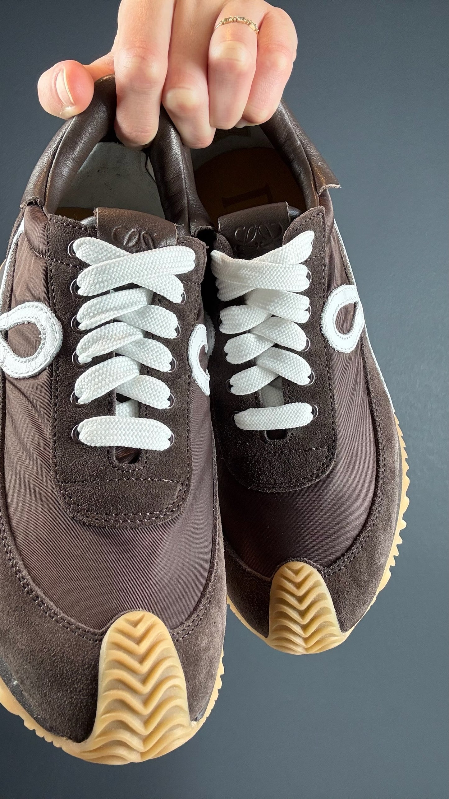 Loewe Brown Suede Sneakers - 6