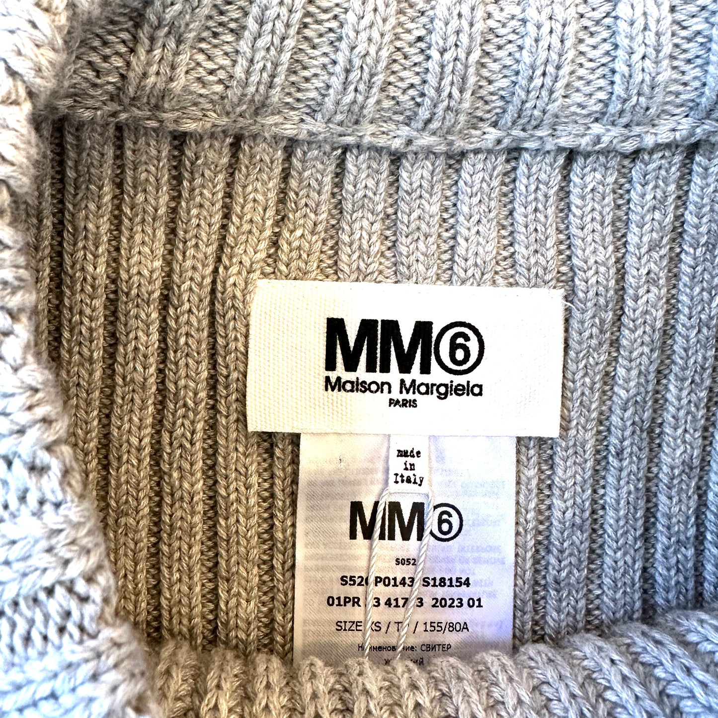 Grey Distressed Sweater - XS