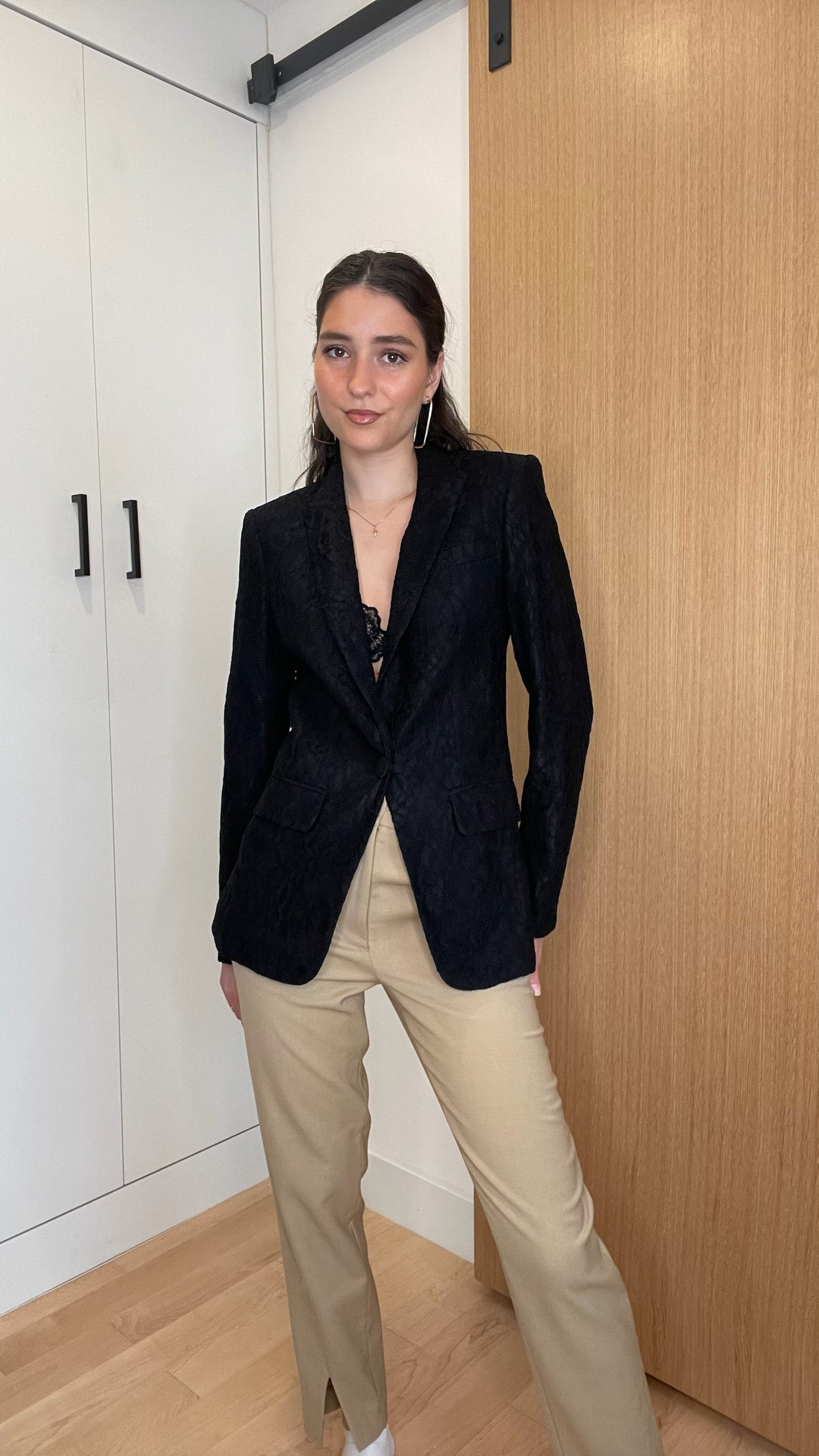 Black Lace Blazer - 0