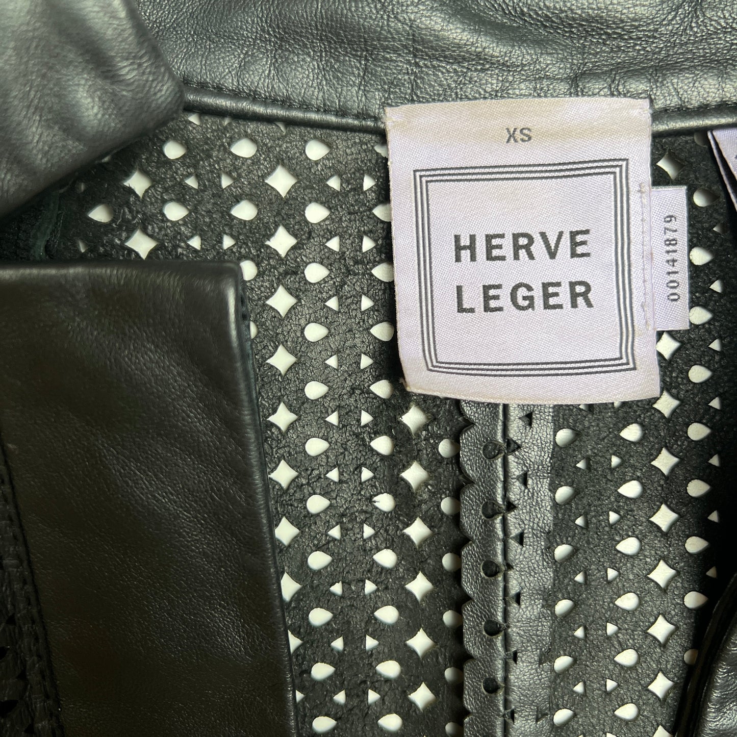 Leather Perforated Jacket - XS