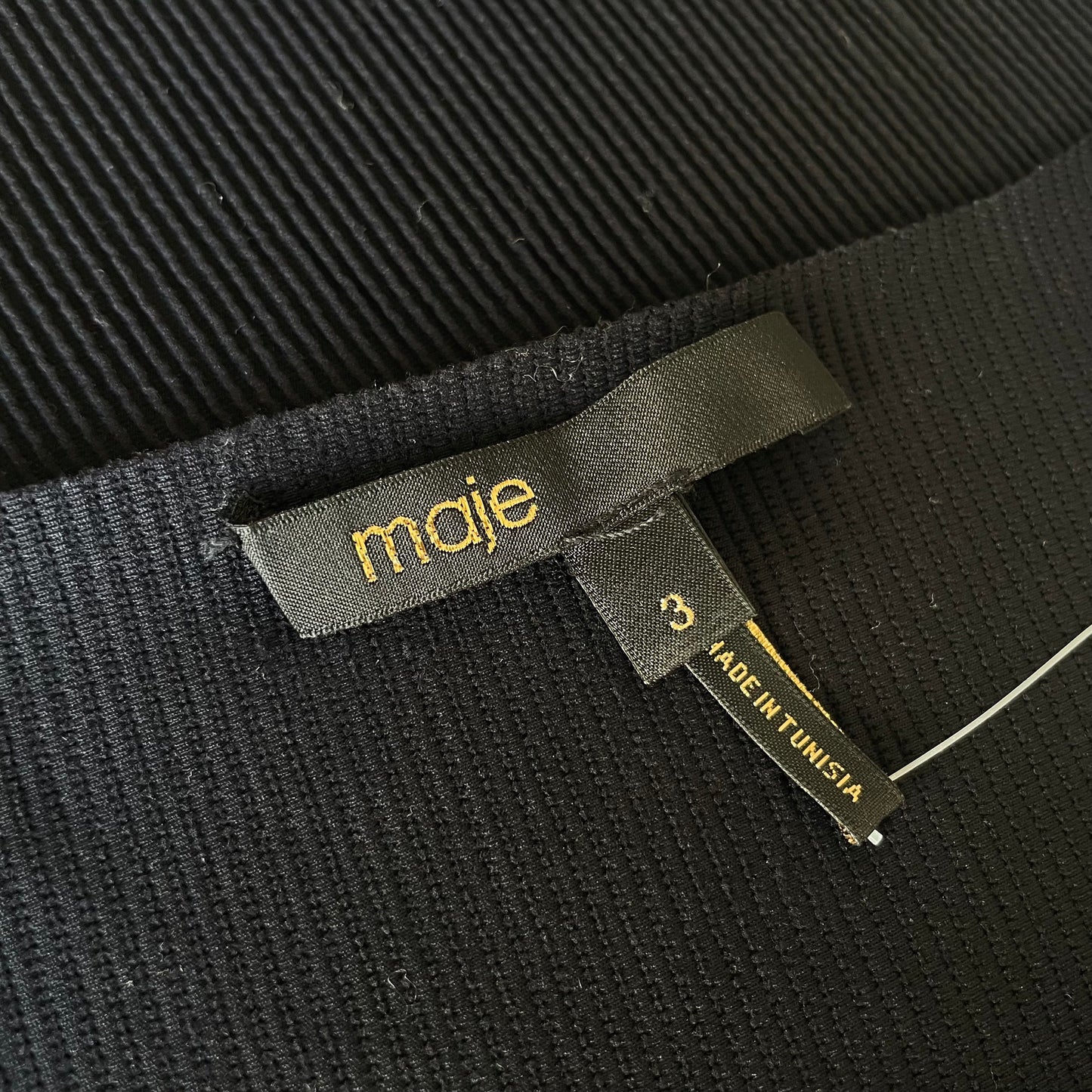 Black Semi Sheer Long Sleeve Shirt - S