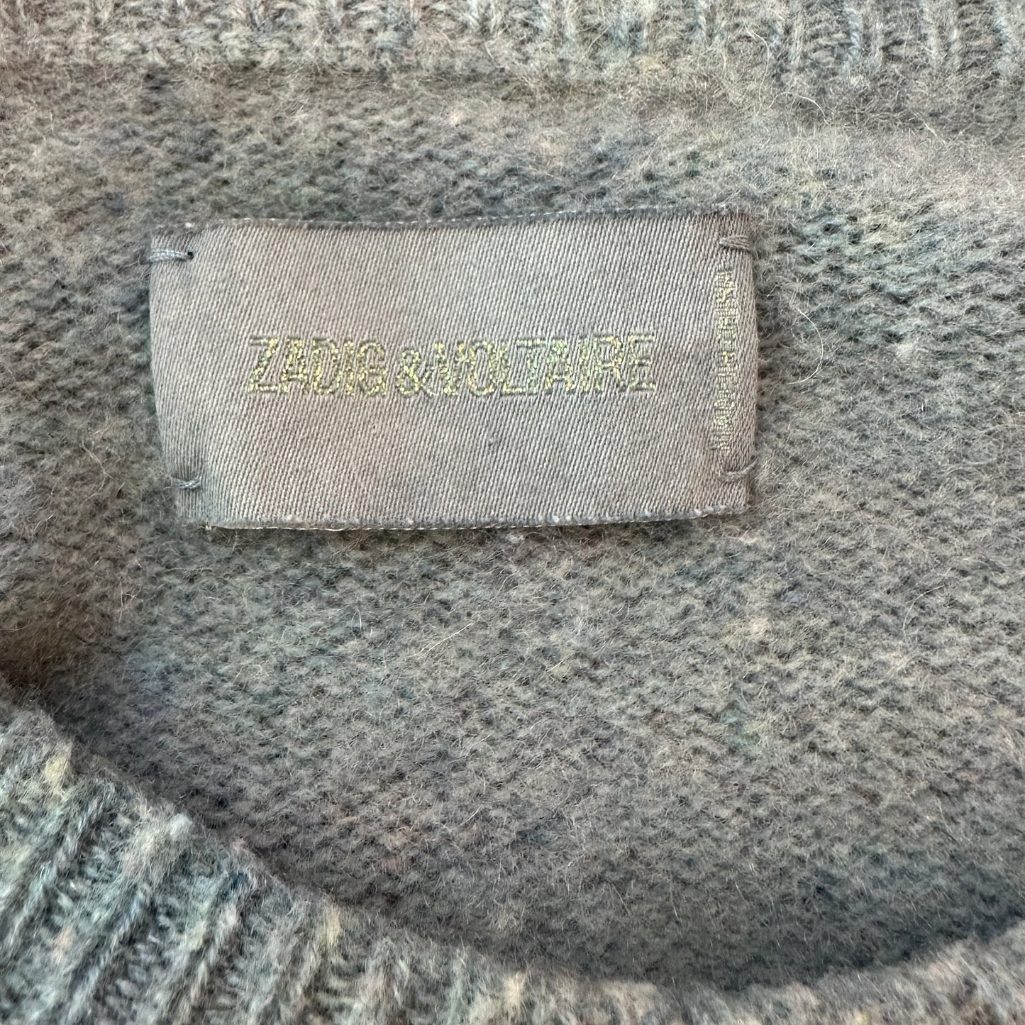 Blue Printed Cashmere Sweater - XS