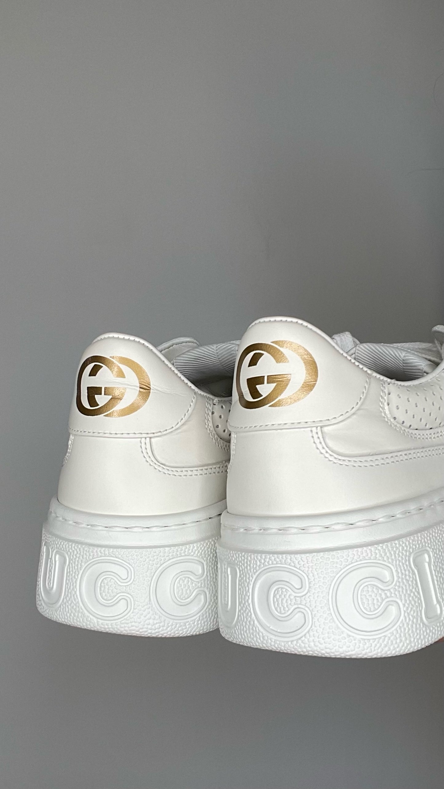 White Logo Sneakers -  10.5