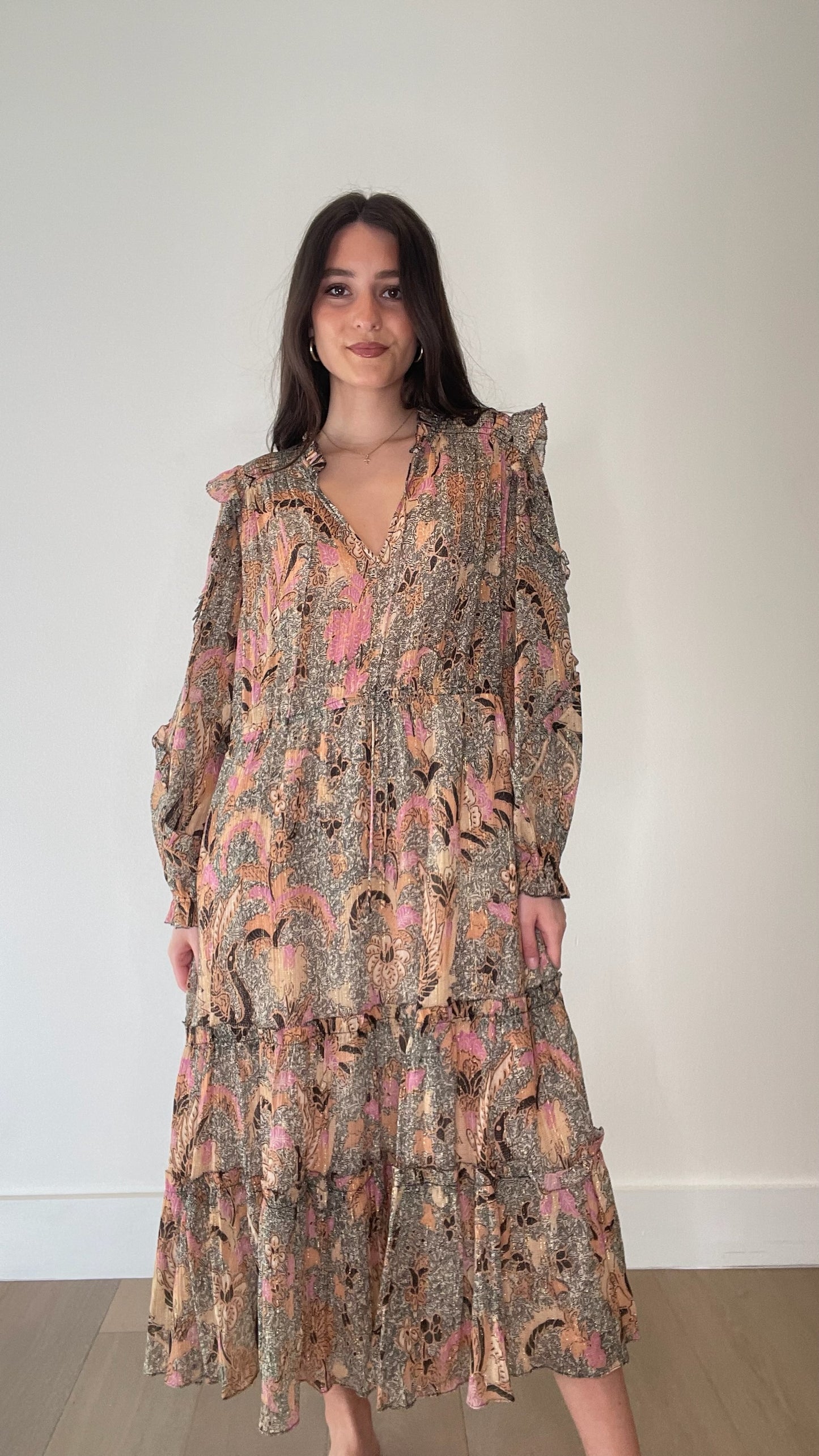 Metallic Pink & Cream Dress - 6