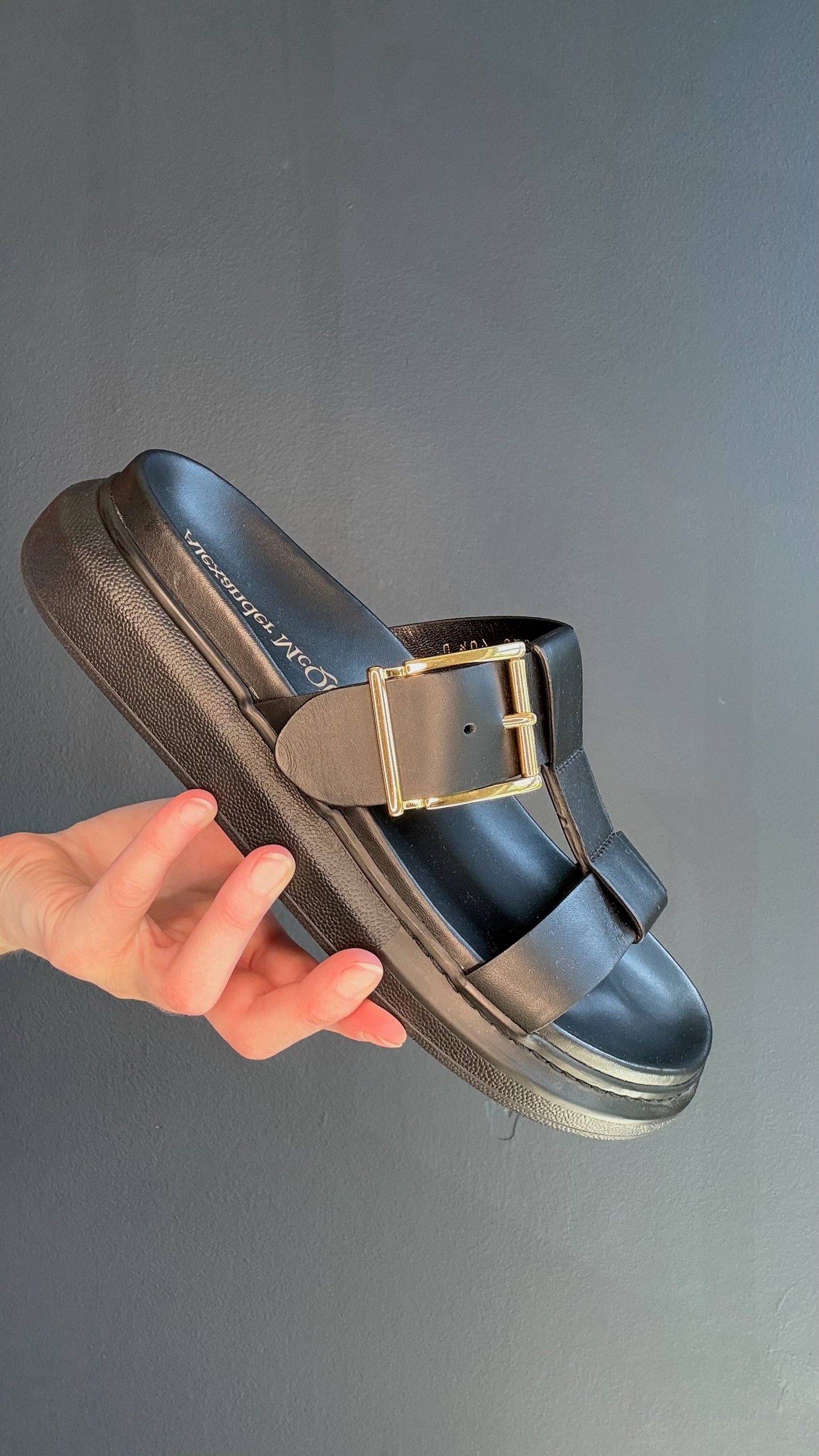 Alexander McQueen Black Sandals - 40.5