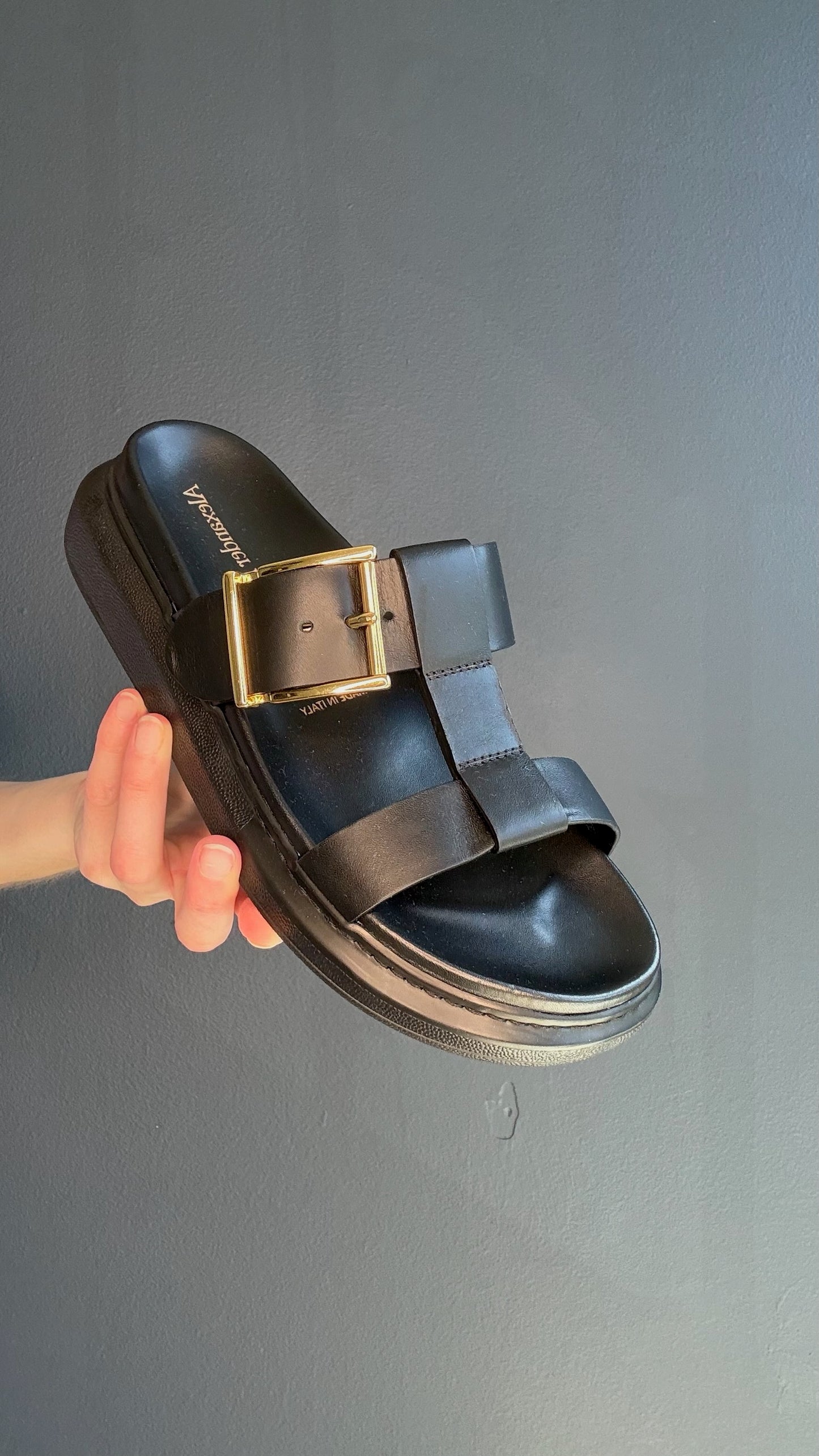 Alexander McQueen Black Sandals - 40.5