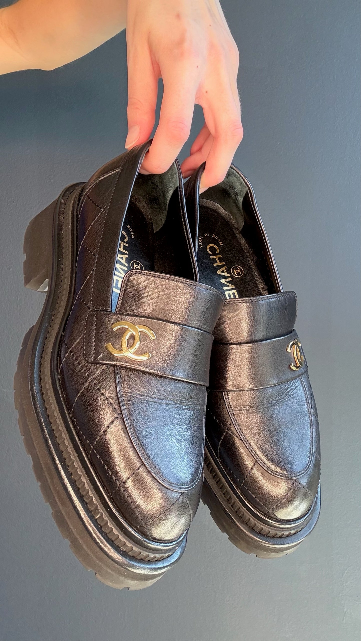 Chanel Black Loafers - 5.5